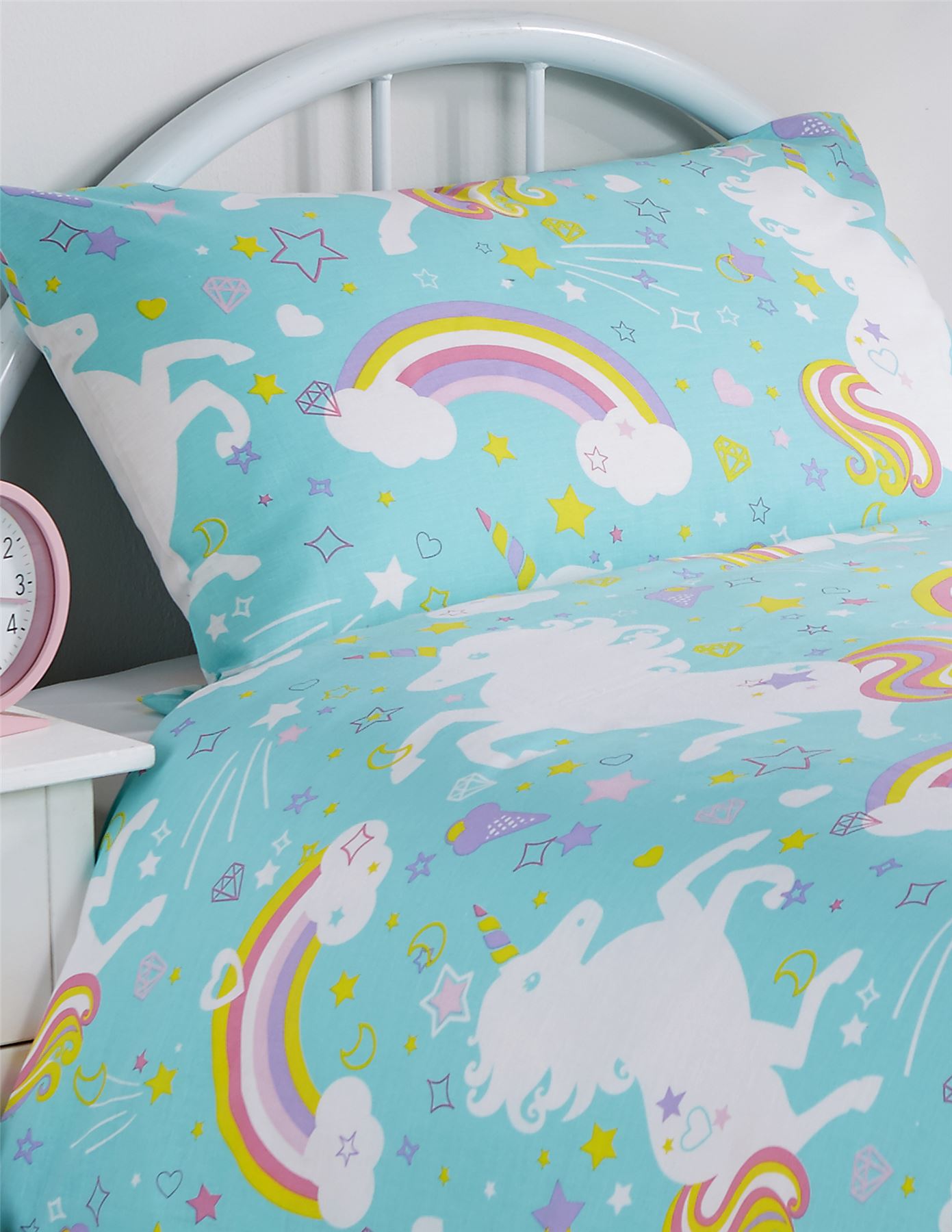 Unicorn Duvet Cover Set, Kids Quilt Cover Unicorn Bedding Single Double