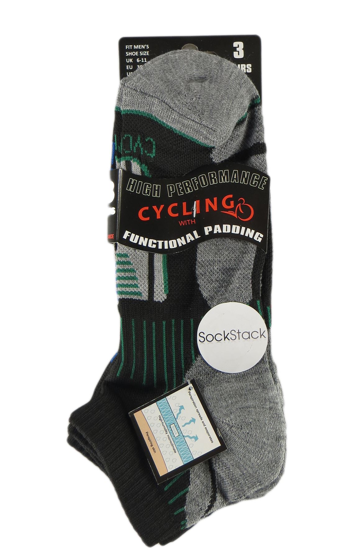 6 Pairs Of Men's Trainer Socks, Active Sport Socks For Cycling Gym Sports - Picture 5 of 7