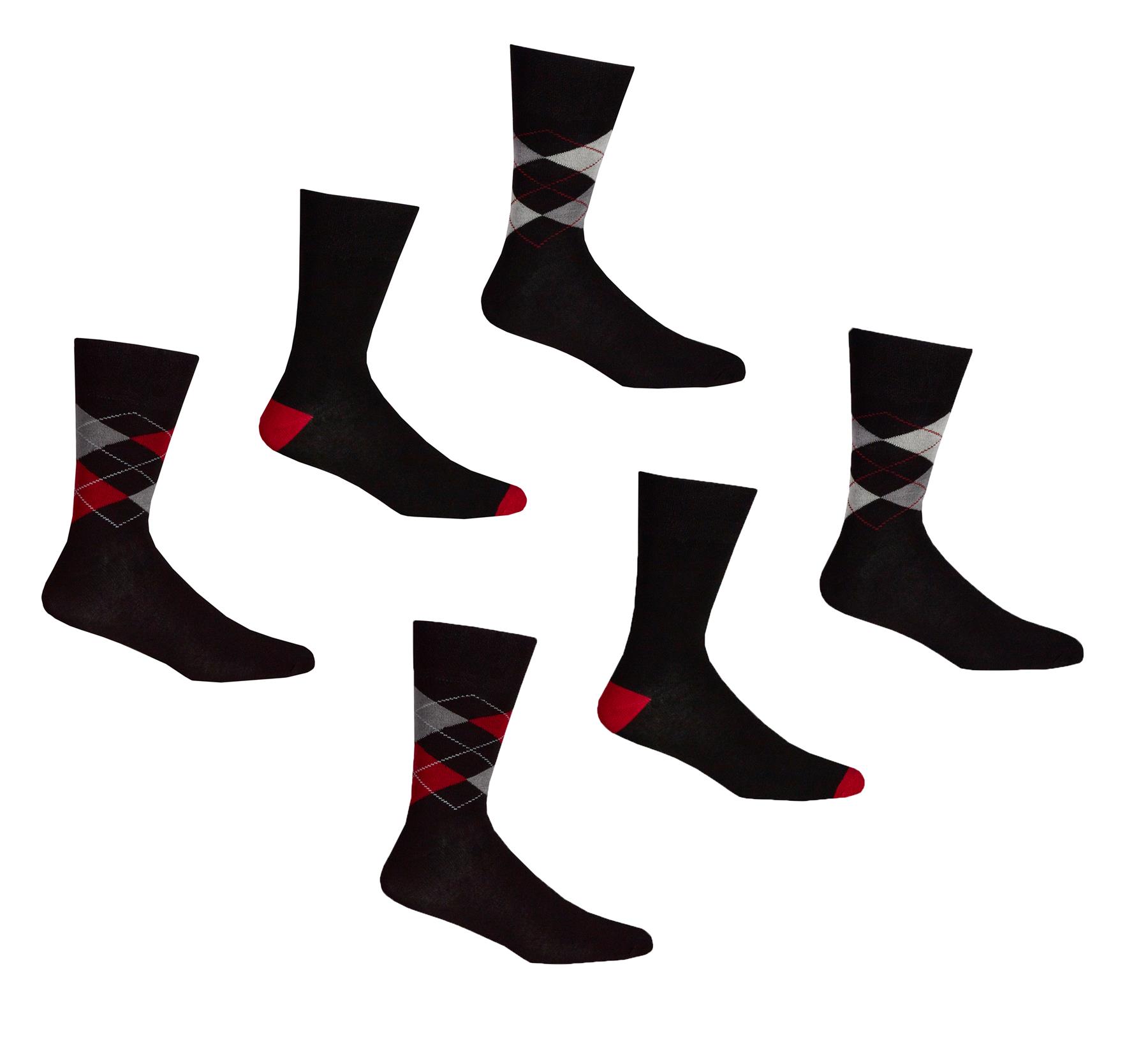 Bambus Socken 6 Paar Herren Design Socken weich sanft antibakteriell Freizeit - Bild 5 von 10