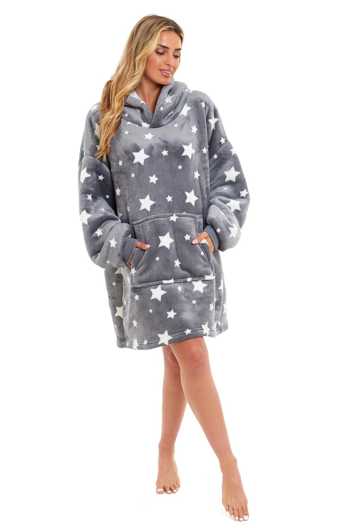 Fleece Hoodie Blanket Oversized Ultra Plush Sherpa Giant Big Hooded Sweatshirt - Picture 12 of 31