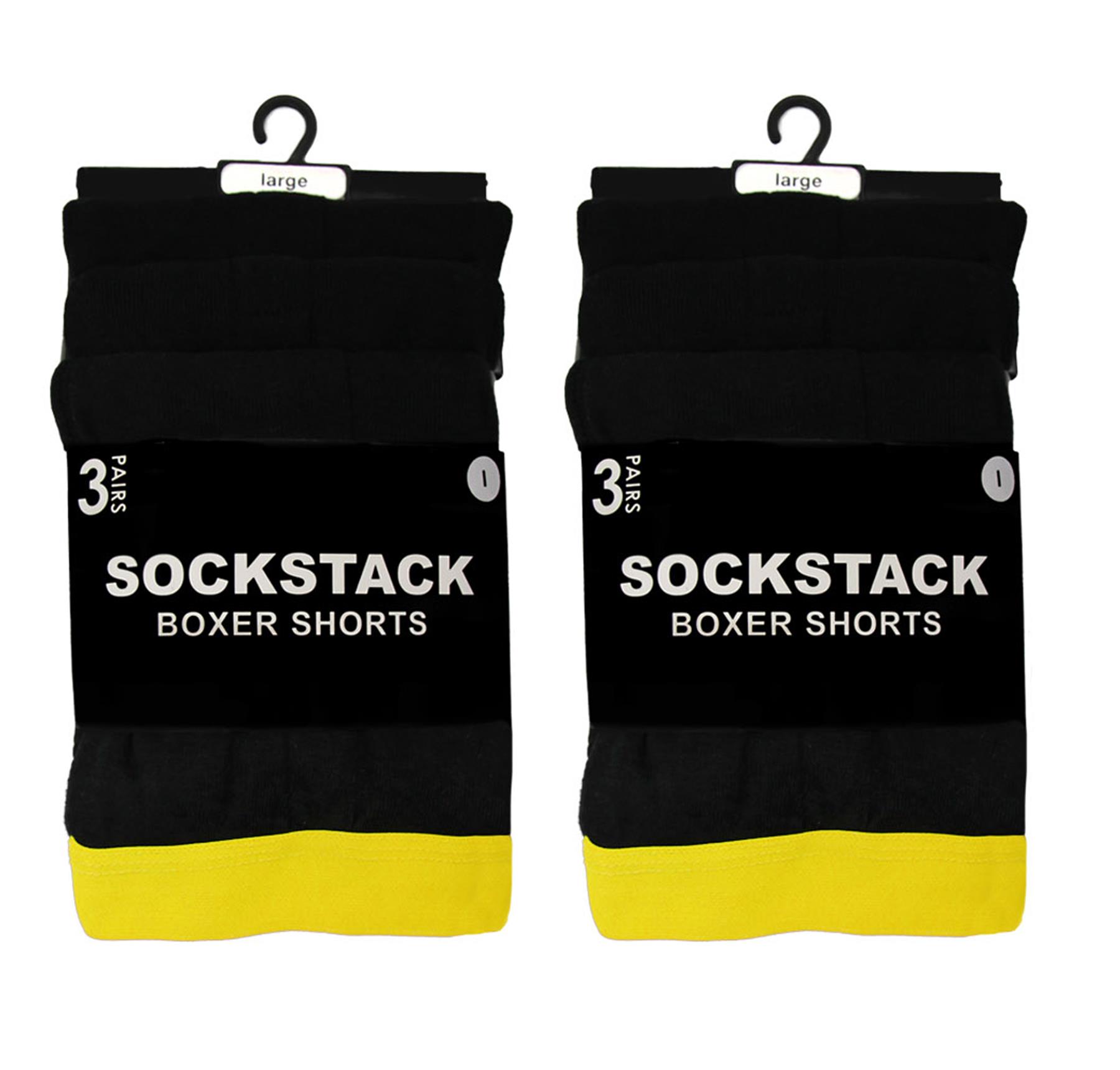 6 pares de calzoncillos elásticos de algodón bóxer cortos negros de neón para hombre - Imagen 22 de 24