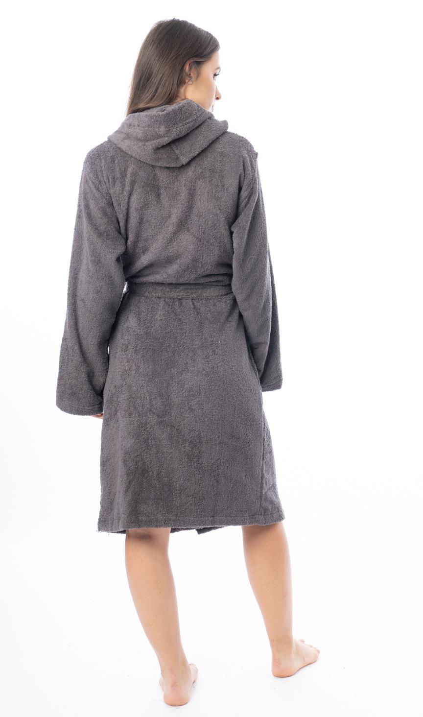 Lujo Mujer Terry Toallas Vestido 100 % Algodón Vestido de Vestir Vestido de Baño con Capucha - Imagen 23 de 28