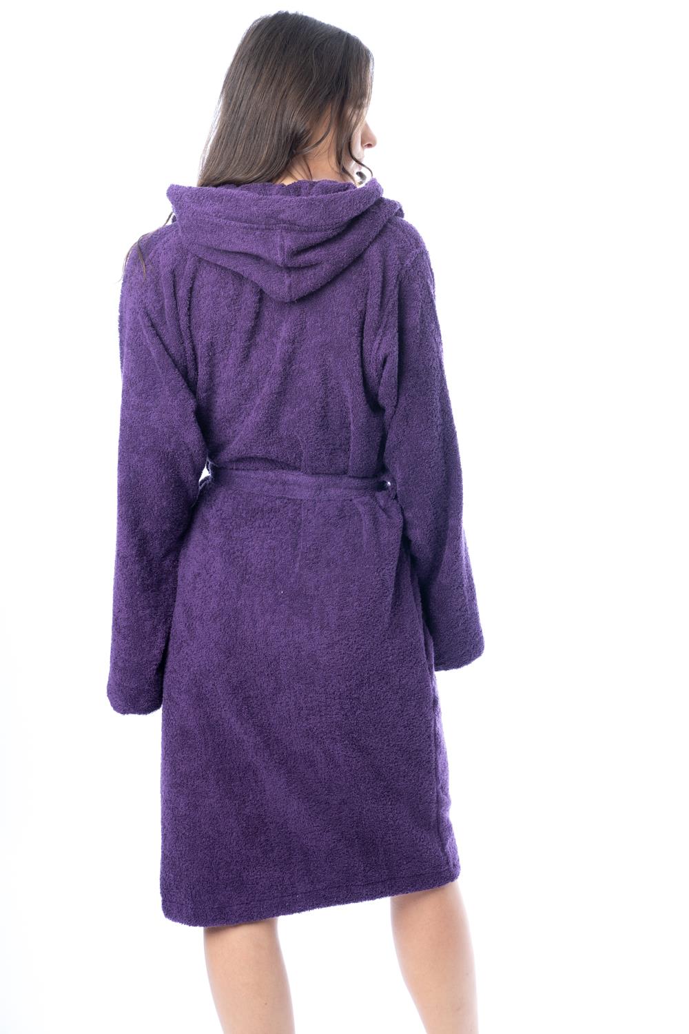 Lujo Mujer Terry Toallas Vestido 100 % Algodón Vestido de Vestir Vestido de Baño con Capucha - Imagen 16 de 28