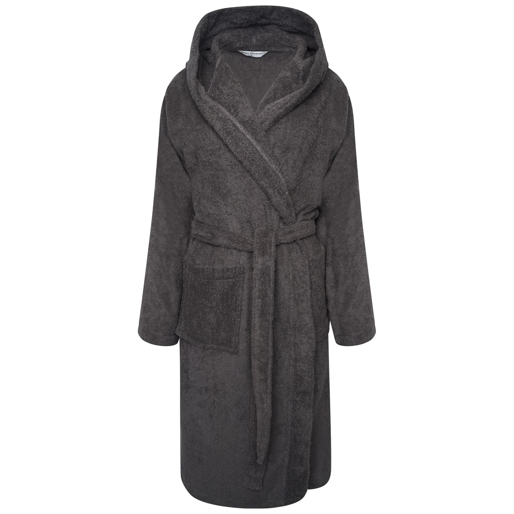 Lujo Mujer Terry Toallas Vestido 100 % Algodón Vestido de Vestir Vestido de Baño con Capucha - Imagen 26 de 28