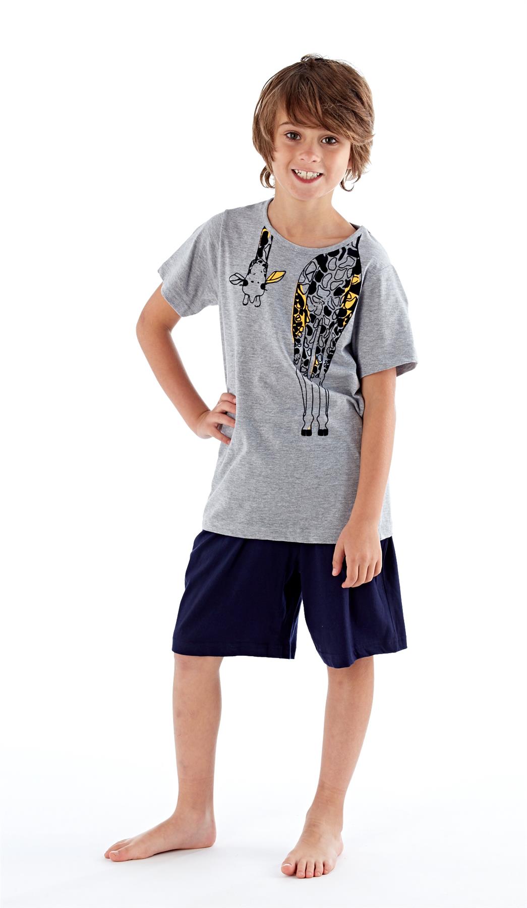 Pyjama Set Boys Dinosaur & Shark Pyjamas Summer Cotton PJs Nightwear - Picture 8 of 9