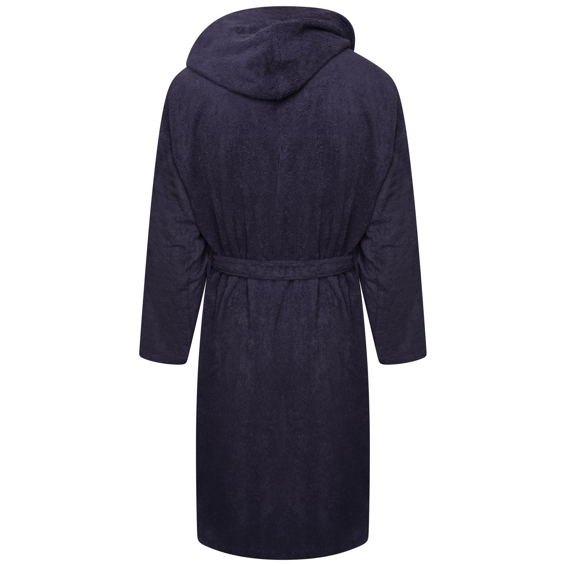 Bath Robe Men's Hooded Towelling Dressing Gown 100 Cotton Terry Gowns