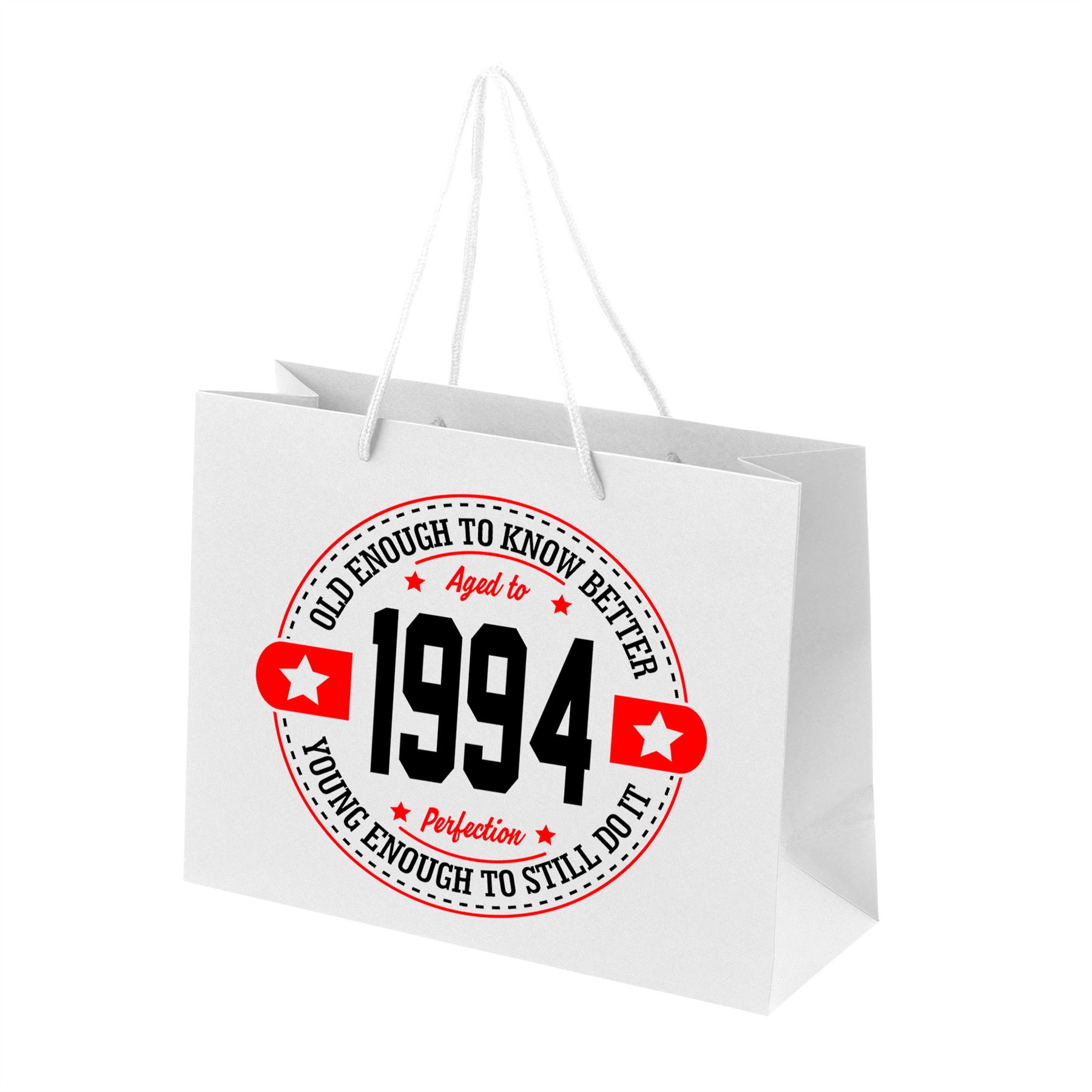 30th Birthday Gift Bags - Paper Gift Bags with Handles for Women Men 1994