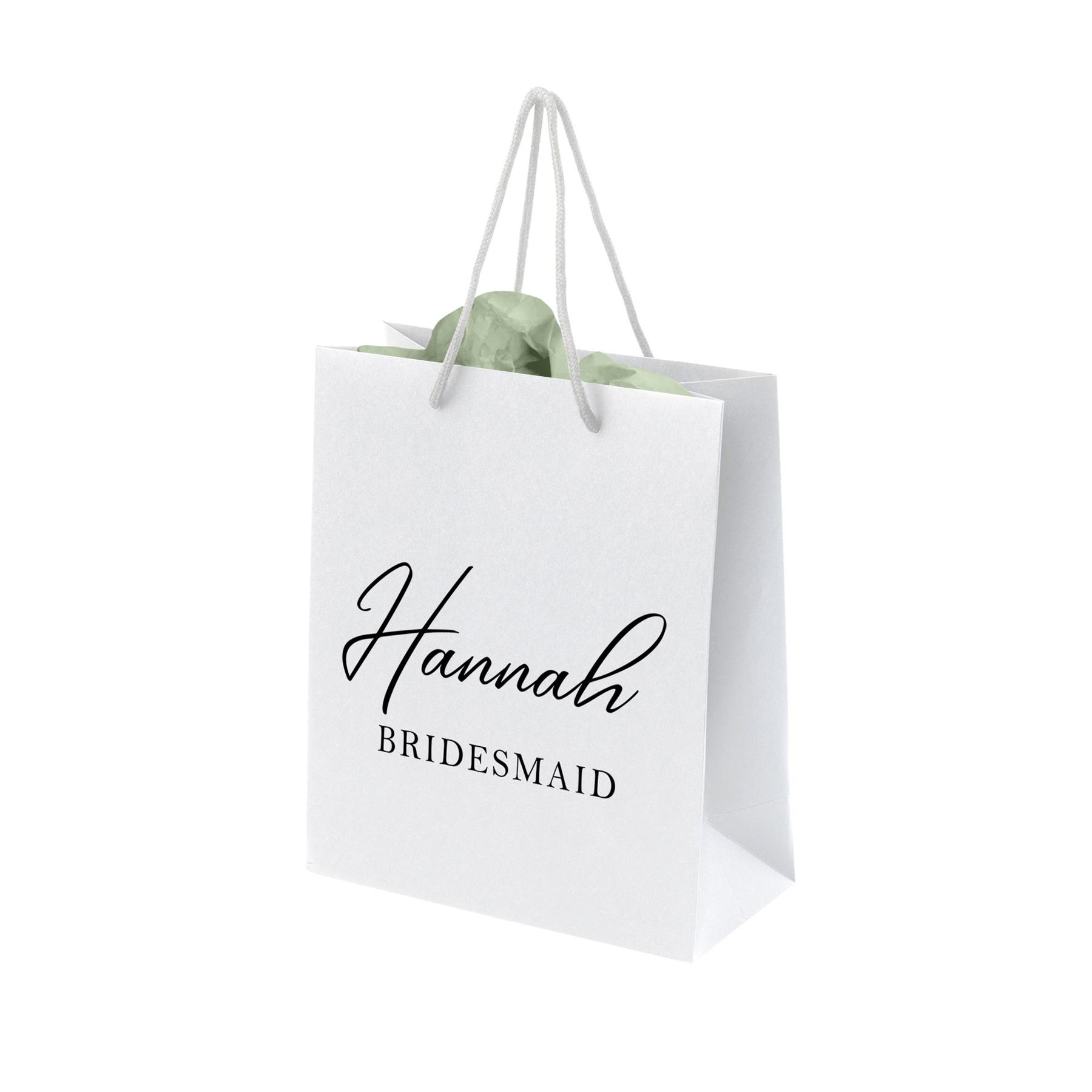 Personalised Bridesmaid Gift Bag, Bridal & Groomsmen Party Wedding Favours