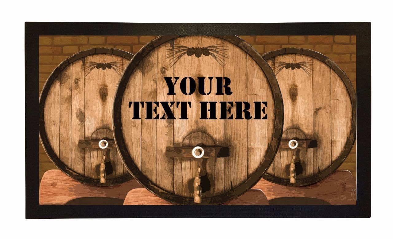 Personalised Bar Runner Novelty Bar Gifts Beer Label Pub Custom Mat
