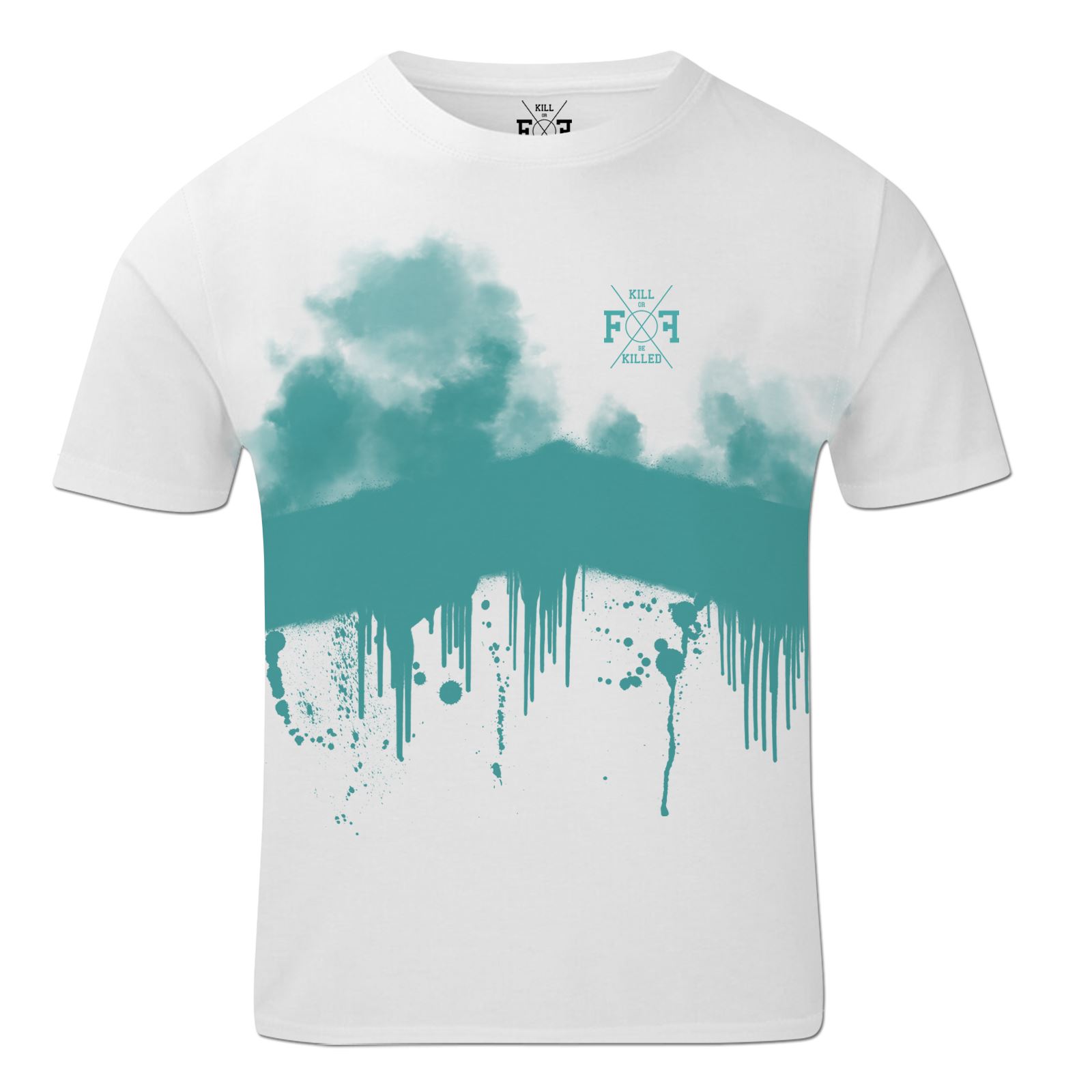 Grunge Shevron Hipster Graffiti Spray Paint Mens All Over Print T Shirt