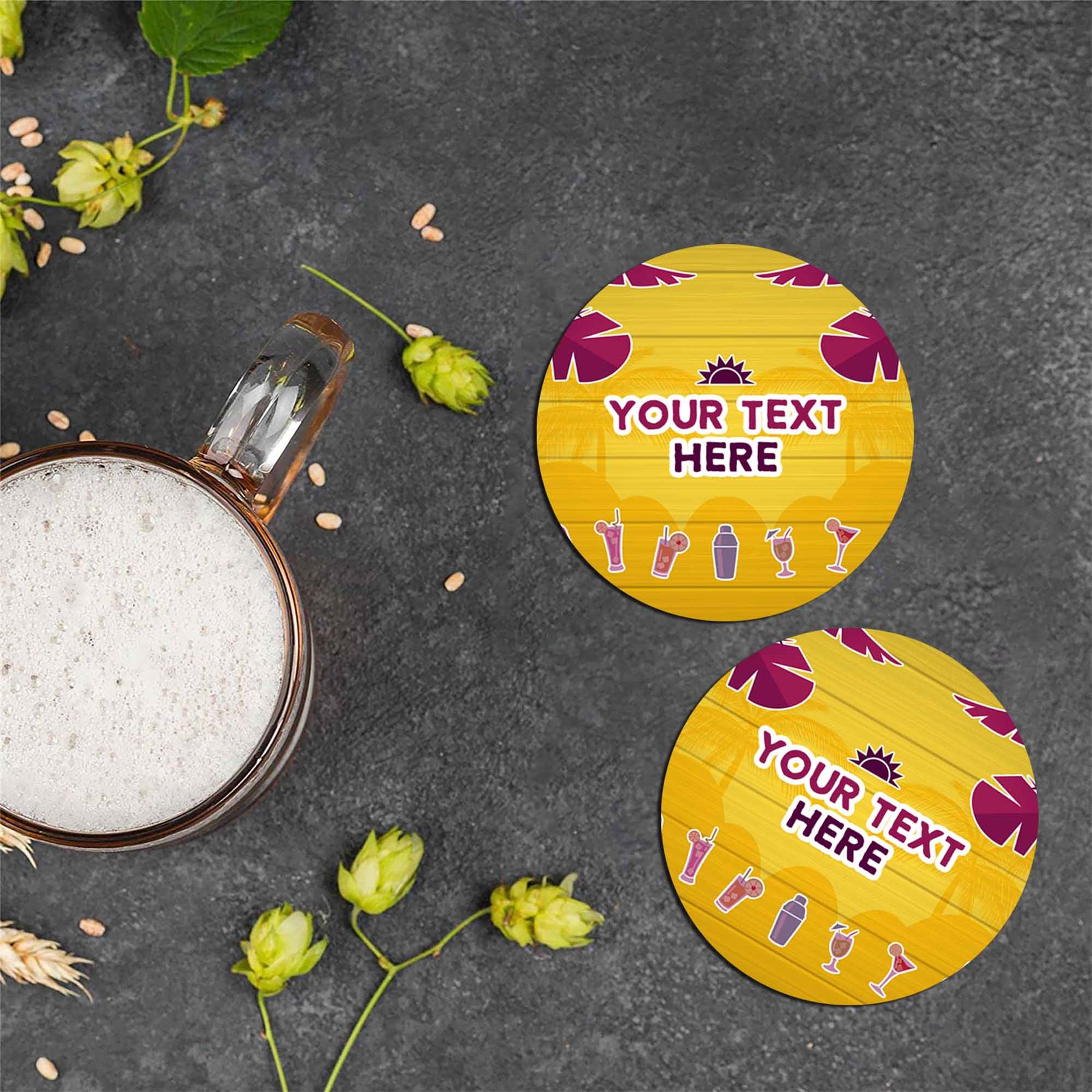 thumbnail image 2 of Personalised Beer Mats In Packs Round Or Square - CO-CARD-DI012P - ADD TEXT 2 of 11