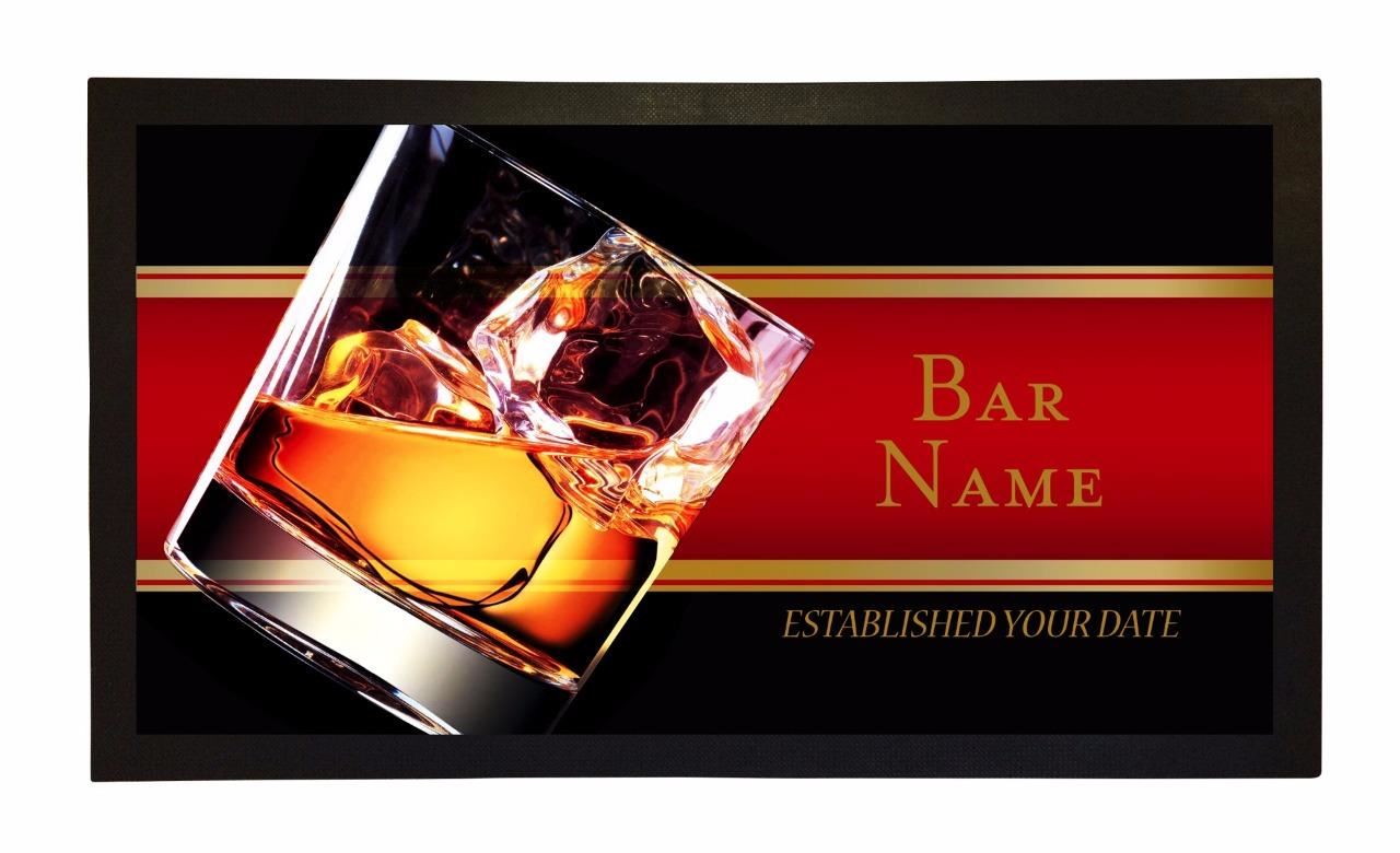 Personalised Bar Runner Novelty Bar Gifts Beer Label Pub Custom Mat