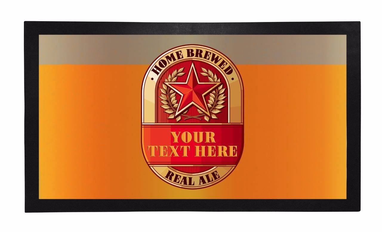 Personalised Bar Runner Novelty Bar Gifts Beer Label Pub Custom Mat