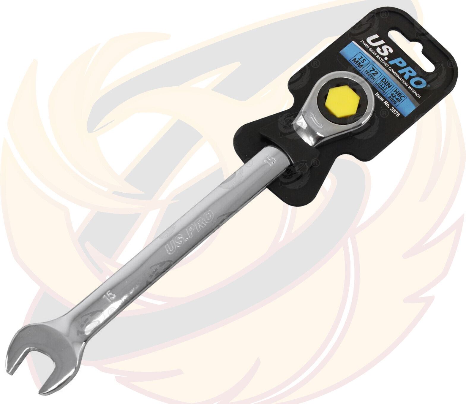 US PRO Ratchet Spanners Combination Ratchet Wrench Spanner 72T Fixed 8mm - 32mm - Picture 51 of 121
