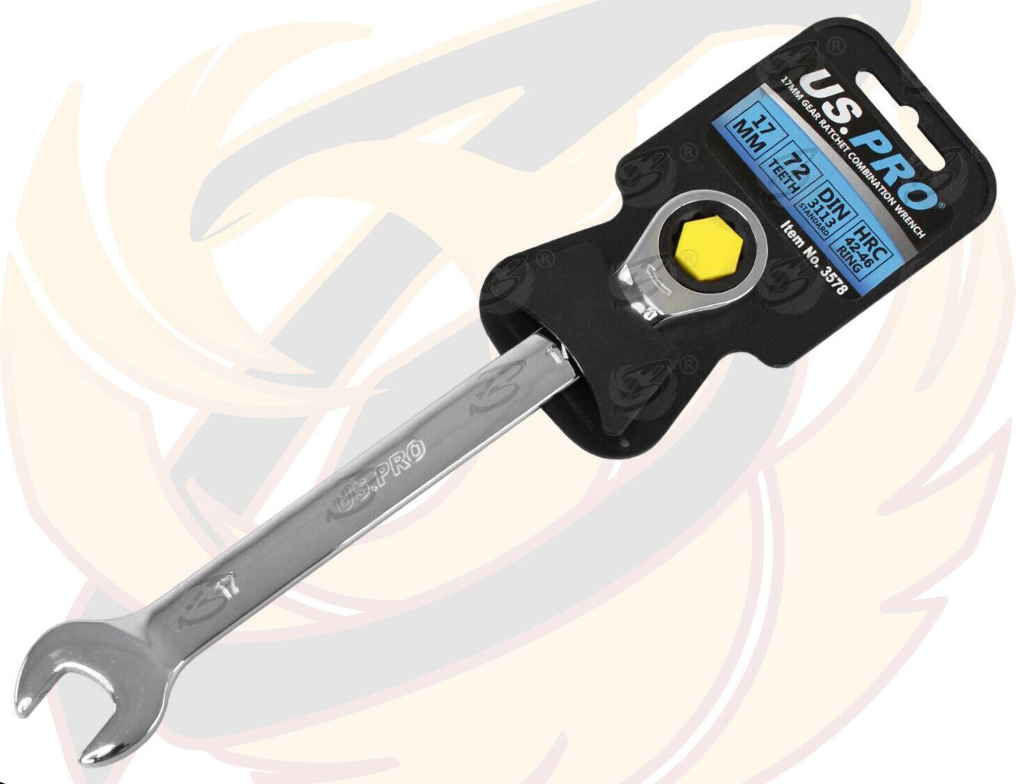 US PRO Ratchet Spanners Combination Ratchet Wrench Spanner 72T Fixed 8mm - 32mm - Picture 61 of 121