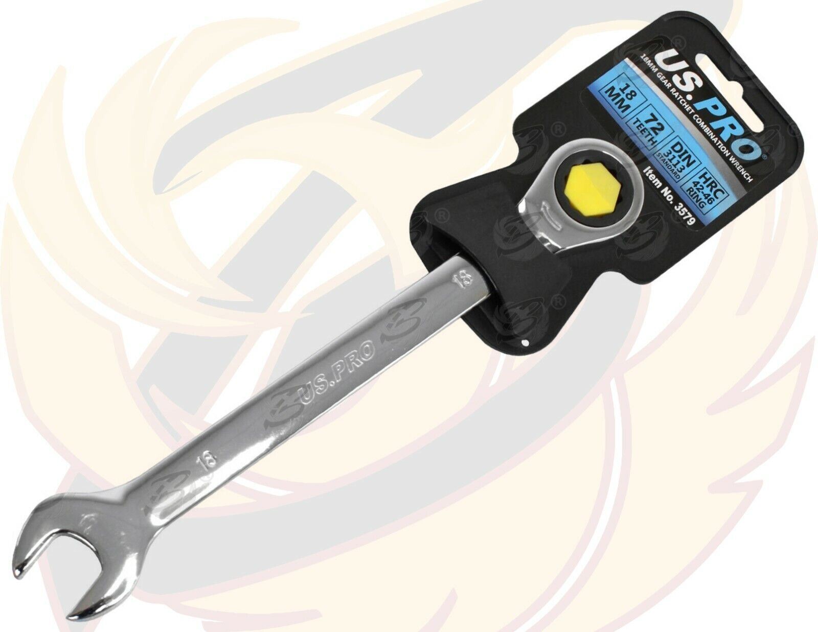 US PRO Ratchet Spanners Combination Ratchet Wrench Spanner 72T Fixed 8mm - 32mm - Picture 66 of 121