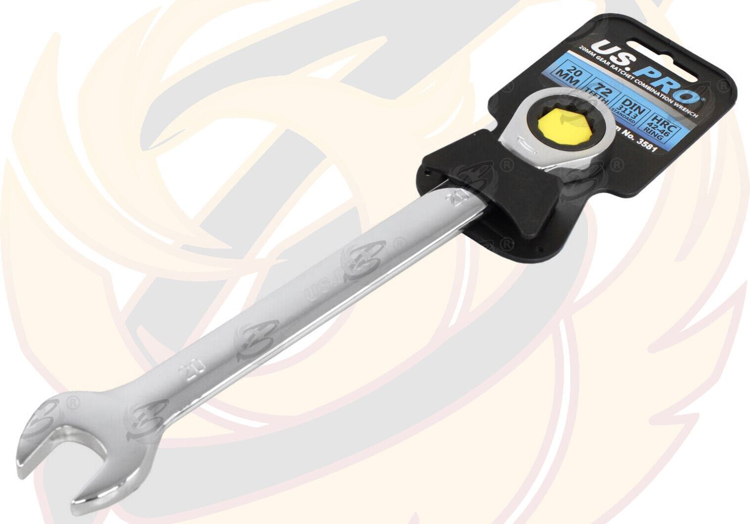 US PRO Ratchet Spanners Combination Ratchet Wrench Spanner 72T Fixed 8mm - 32mm - Picture 76 of 121