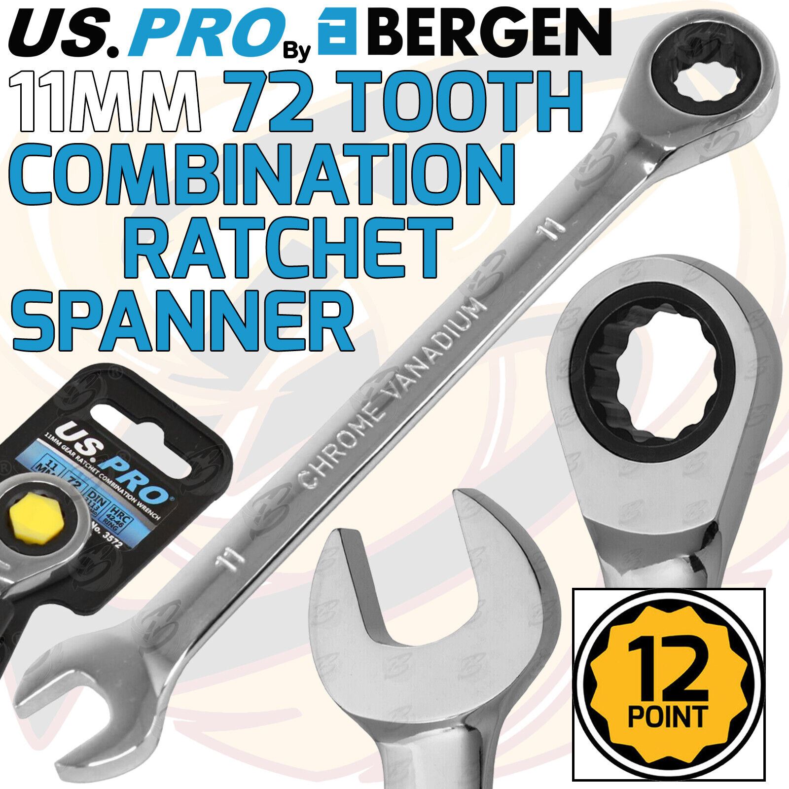 US PRO Ratchet Spanners Combination Ratchet Wrench Spanner 72T Fixed 8mm - 32mm - Picture 27 of 121
