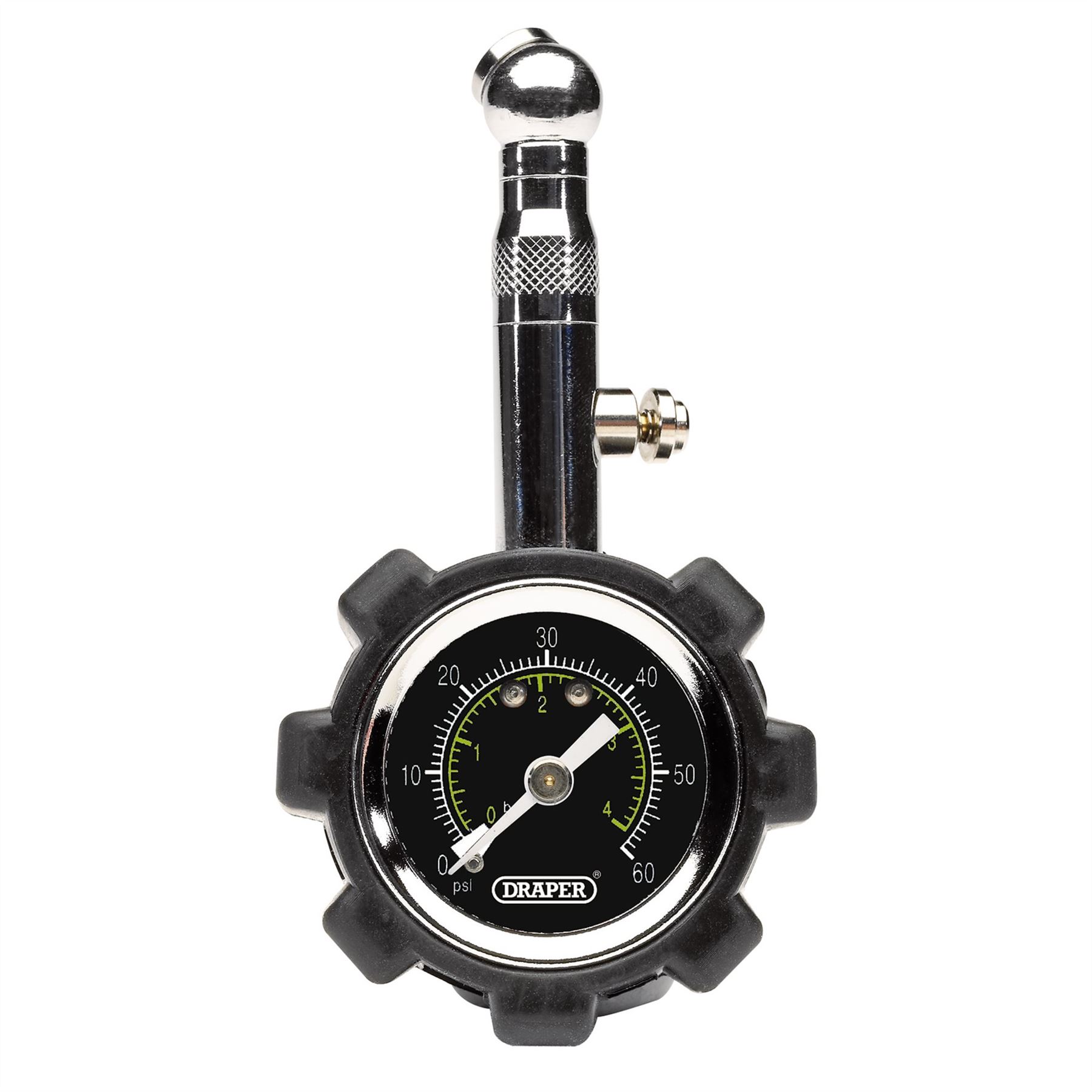 Draper 91365 Car/Commercial/Bike Push On PSI/Bar Tyre Wheel Pressure Gauge  Tool