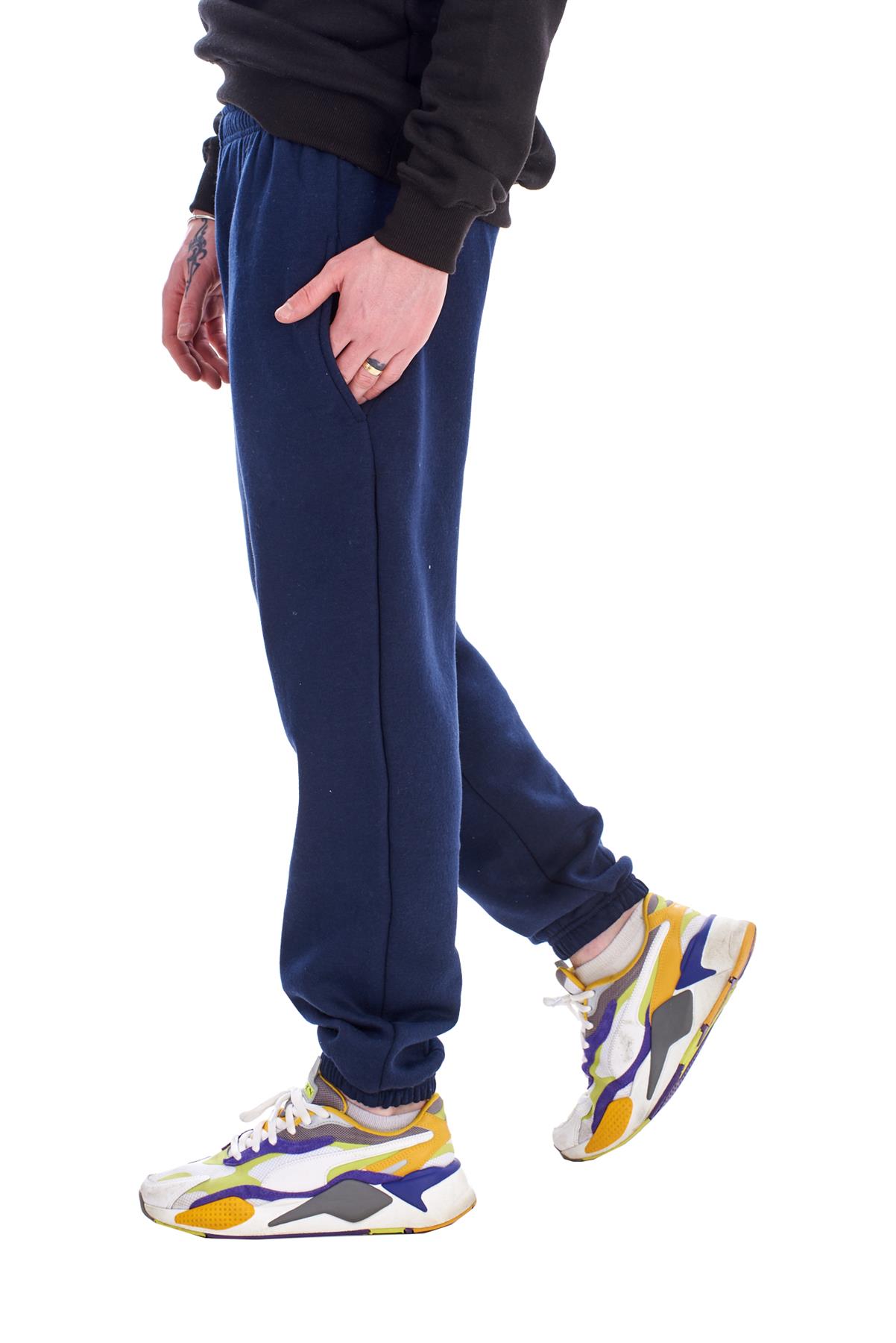 Mens Fleece Joggers Tracksuit Bottoms Sweatpants Gym Casual Trousers Pants - Picture 18 of 21