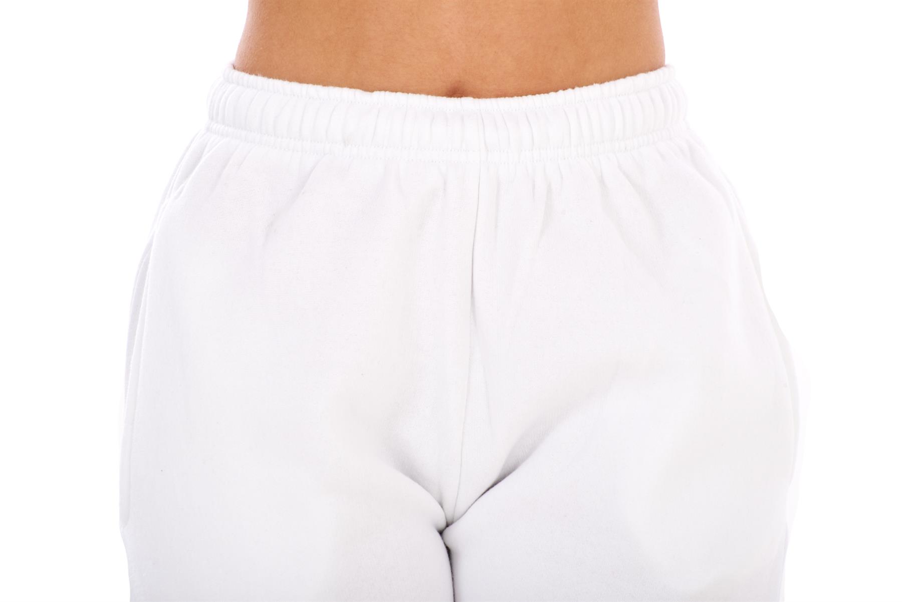 Womens Basic Fleece Joggers Regular Tracksuit Bottom Cuffed Ankle Cotton Blend - Picture 56 of 56