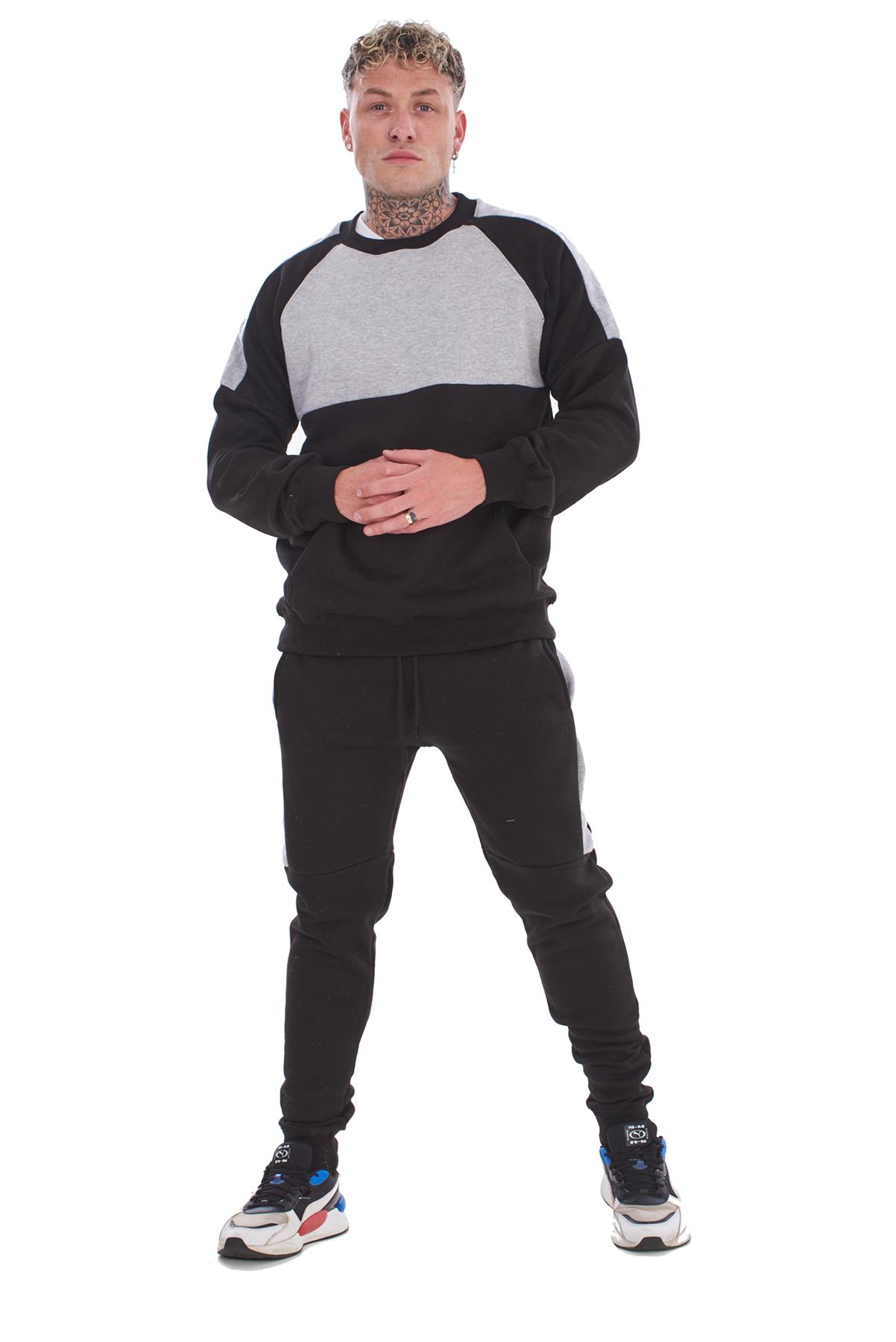 Men's Tracksuit Set Joggers & Sweatshirt 2-Piece Gym Outfit Loungewear S-XXL - Picture 8 of 22