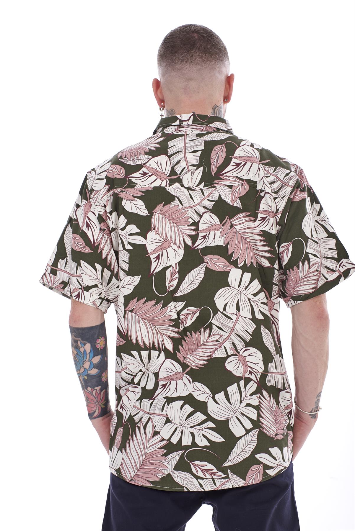 Mens Casual Shirts 100% Cotton Printed Short Sleeve Regular Big Size Formal Top - Picture 28 of 37