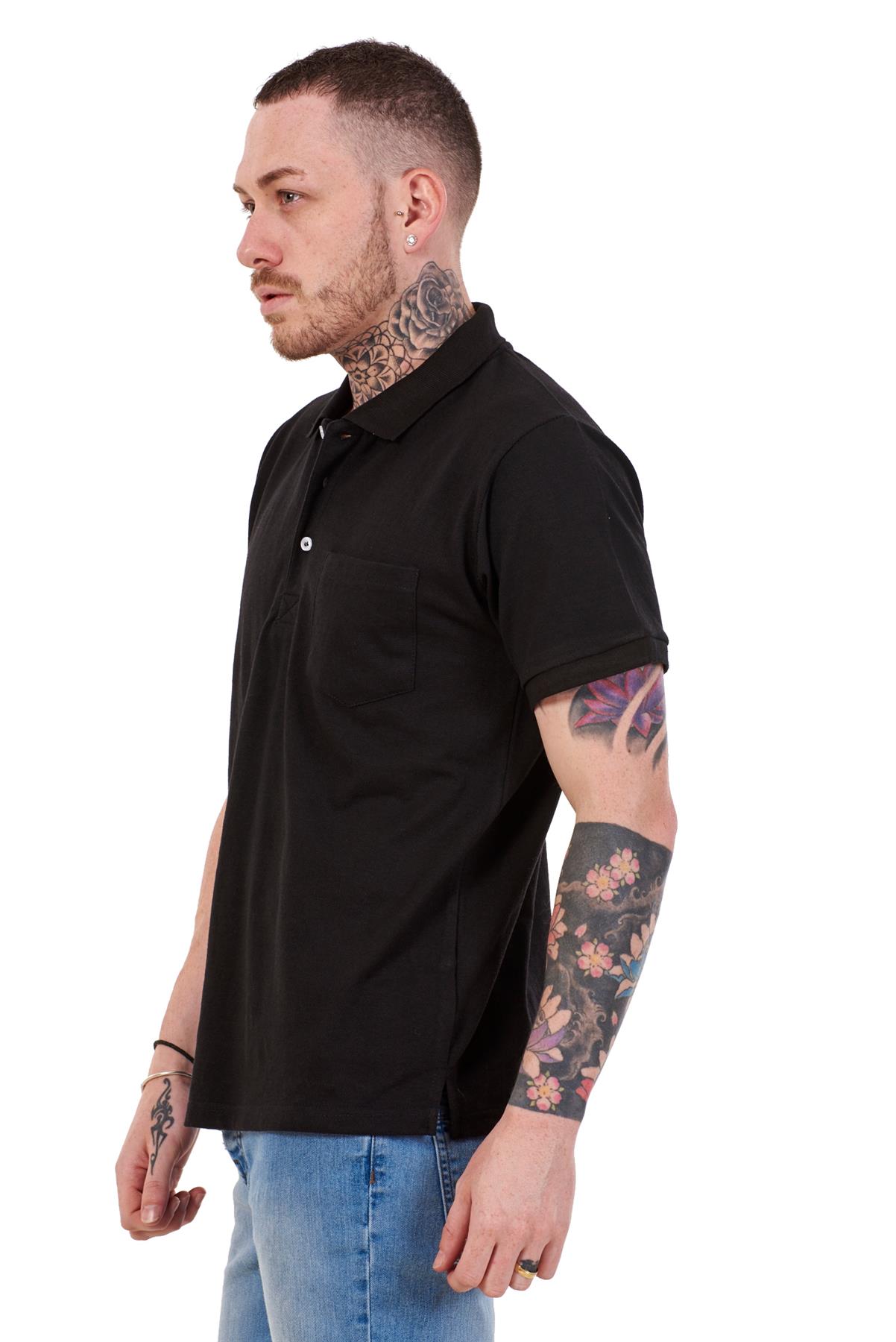 Mens Cotton T-Shirts Regular fit Plain Polo Pocket Casual Formal Shirt ...