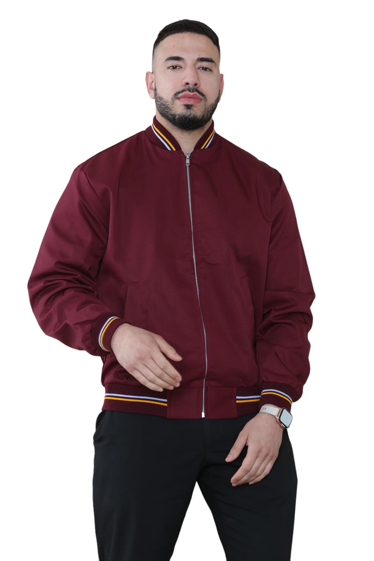 Mens Monkey Bomber Jacket Summer Classic Polycotton Long Sleeve Zipper Pockets - Picture 35 of 39