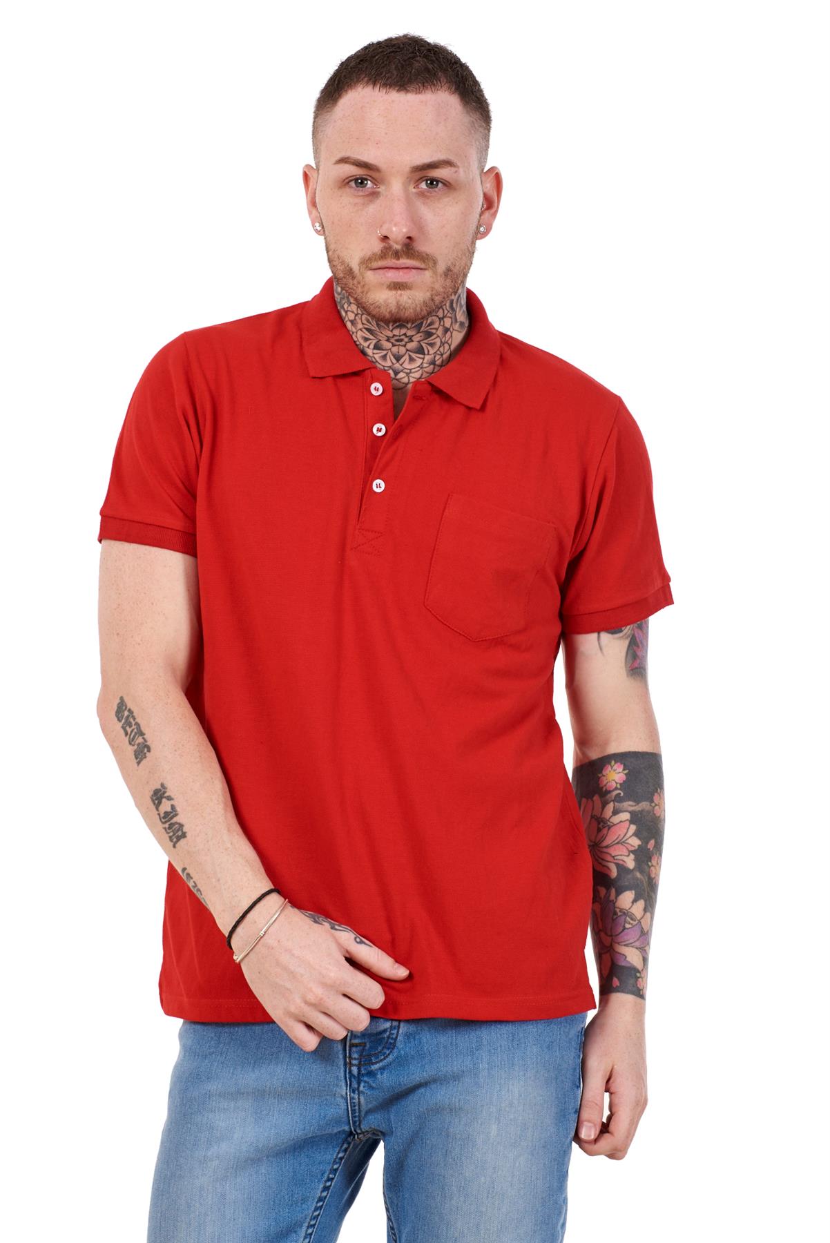 Mens Cotton T-Shirts Regular fit Plain Polo Pocket Casual Formal Shirt Top M-XXL - Picture 23 of 26