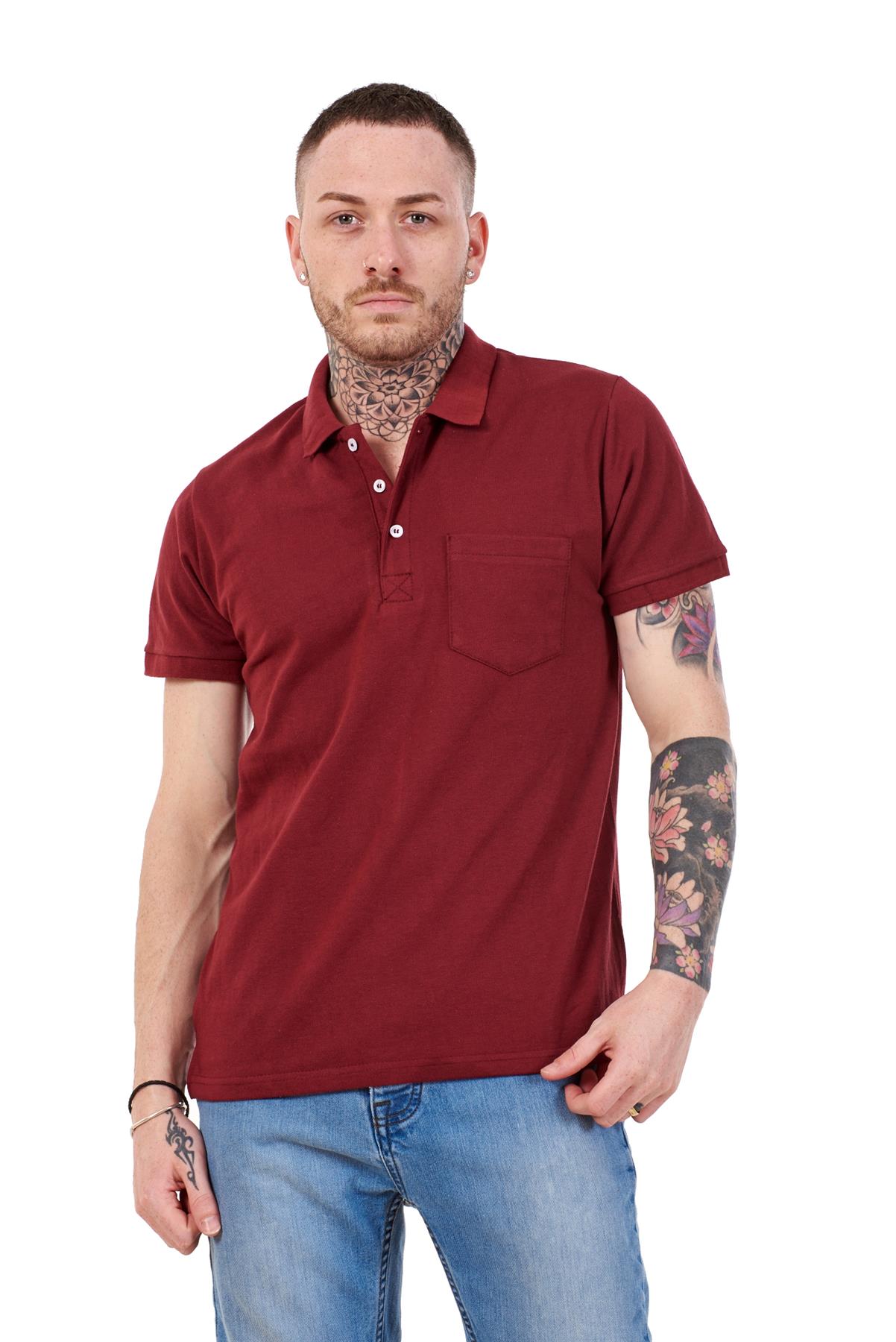 Mens Cotton T-Shirts Regular fit Plain Polo Pocket Casual Formal Shirt Top M-XXL - Picture 7 of 26