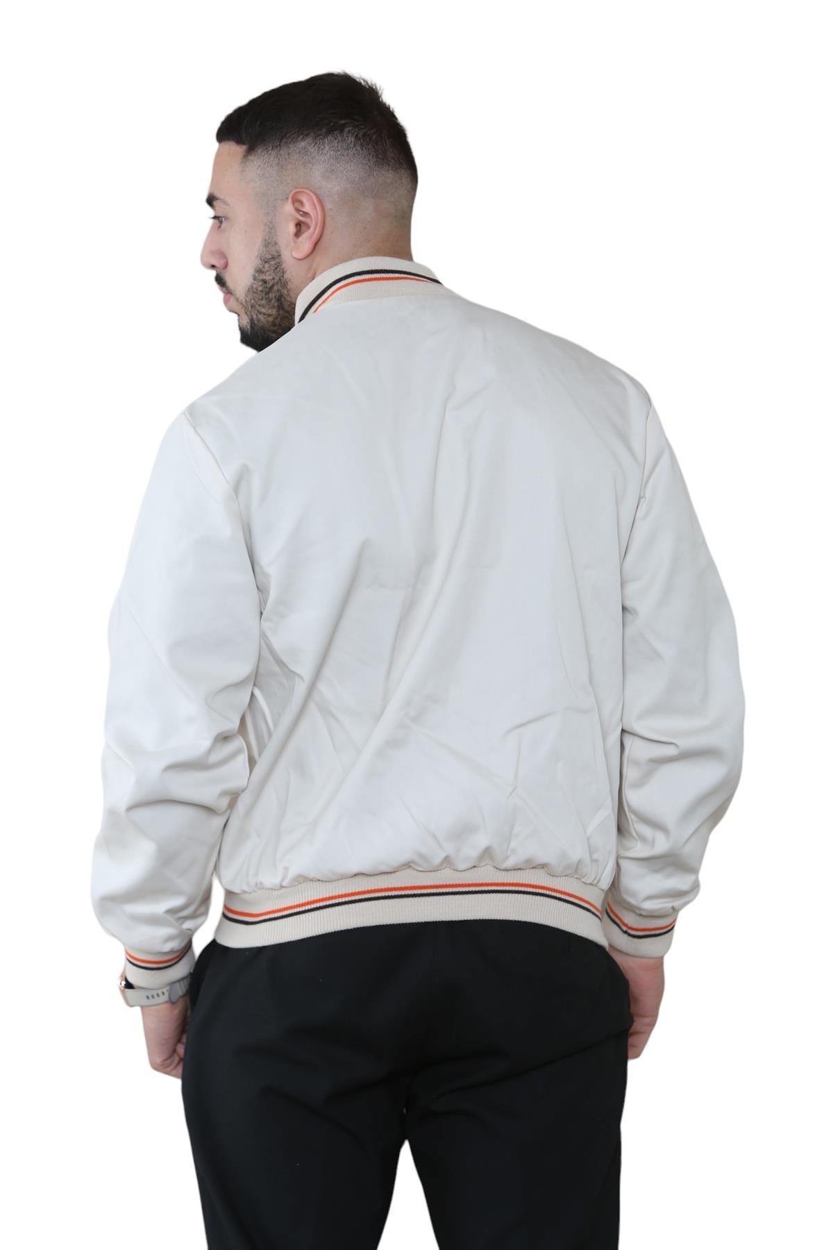 Mens Monkey Bomber Jacket Summer Classic Polycotton Long Sleeve Zipper Pockets - Picture 31 of 39