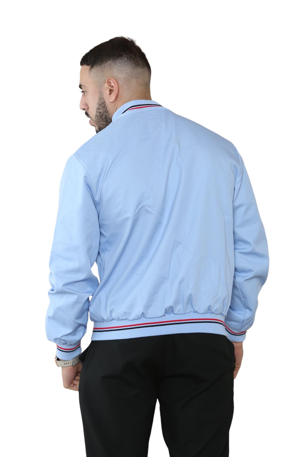 Mens Monkey Bomber Jacket Summer Classic Polycotton Long Sleeve Zipper Pockets - Picture 28 of 39