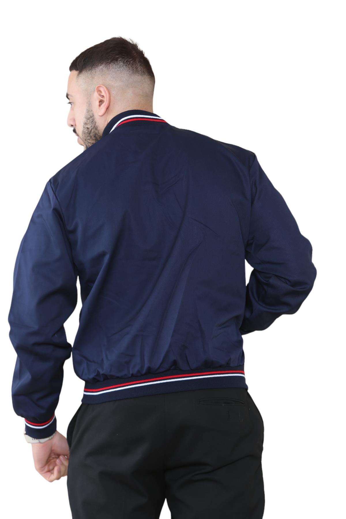 Mens Monkey Bomber Jacket Summer Classic Polycotton Long Sleeve Zipper Pockets - Picture 23 of 39