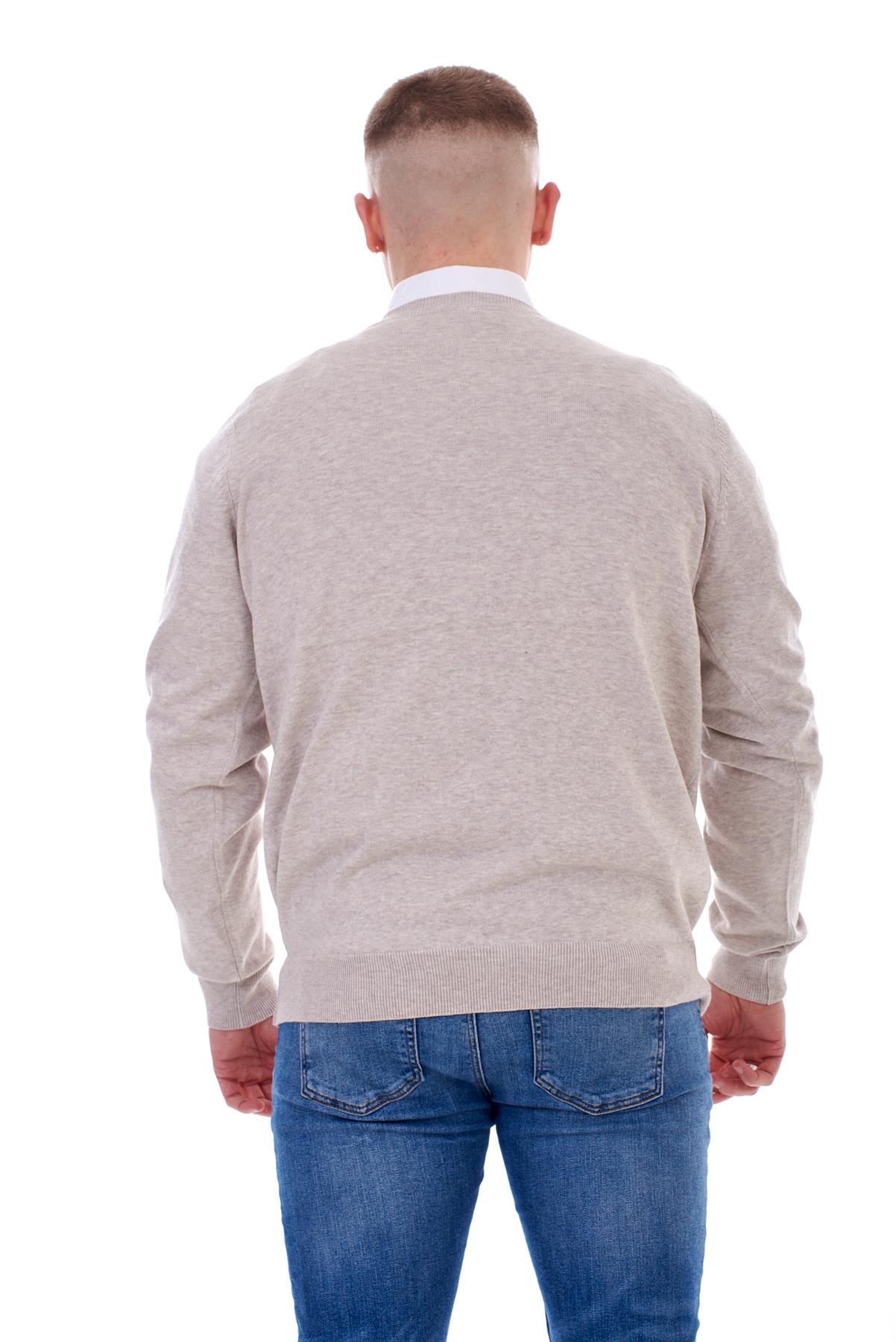 Mens Plain Jumper Ex-Chain Store Crew Neck Long Sleeve Knitted Pullover Sweater - Picture 17 of 41