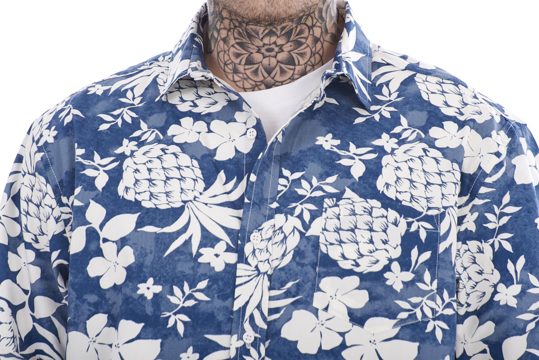 Mens Casual Shirts 100% Cotton Printed Short Sleeve Regular Big Size Formal Top - Picture 18 of 37