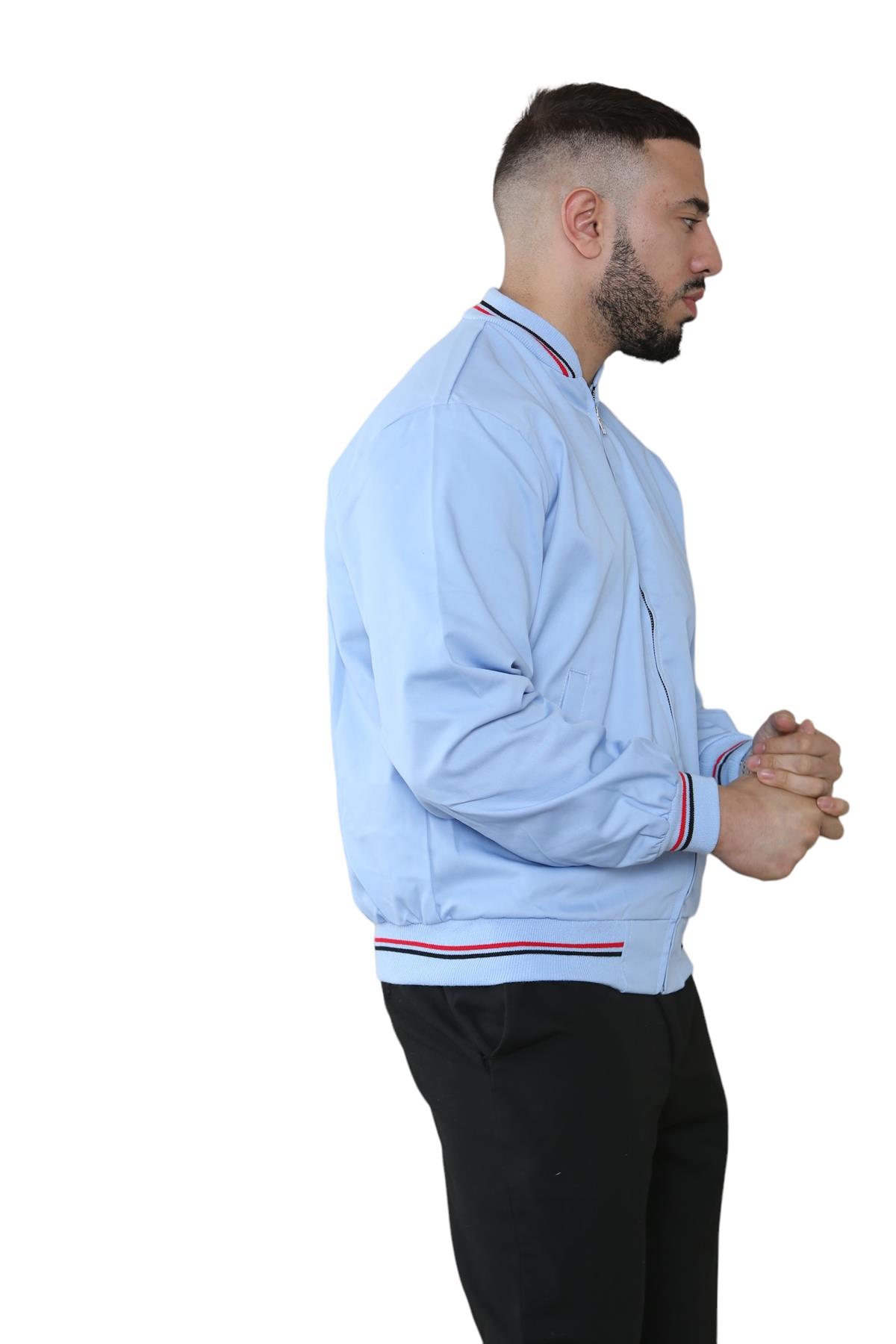 Mens Monkey Bomber Jacket Summer Classic Polycotton Long Sleeve Zipper Pockets - Picture 27 of 39