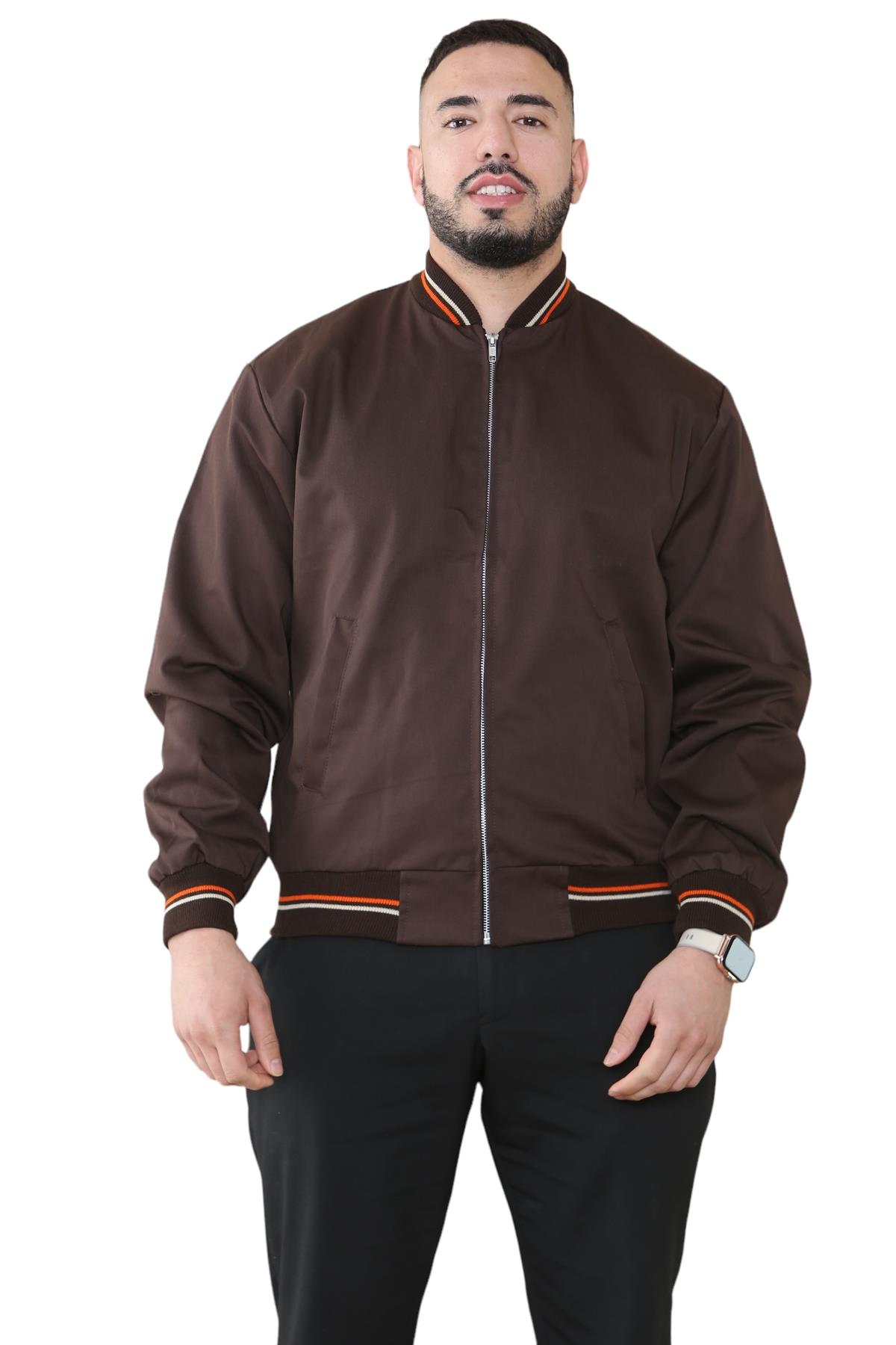 Mens Monkey Bomber Jacket Summer Classic Polycotton Long Sleeve Zipper Pockets - Picture 17 of 39