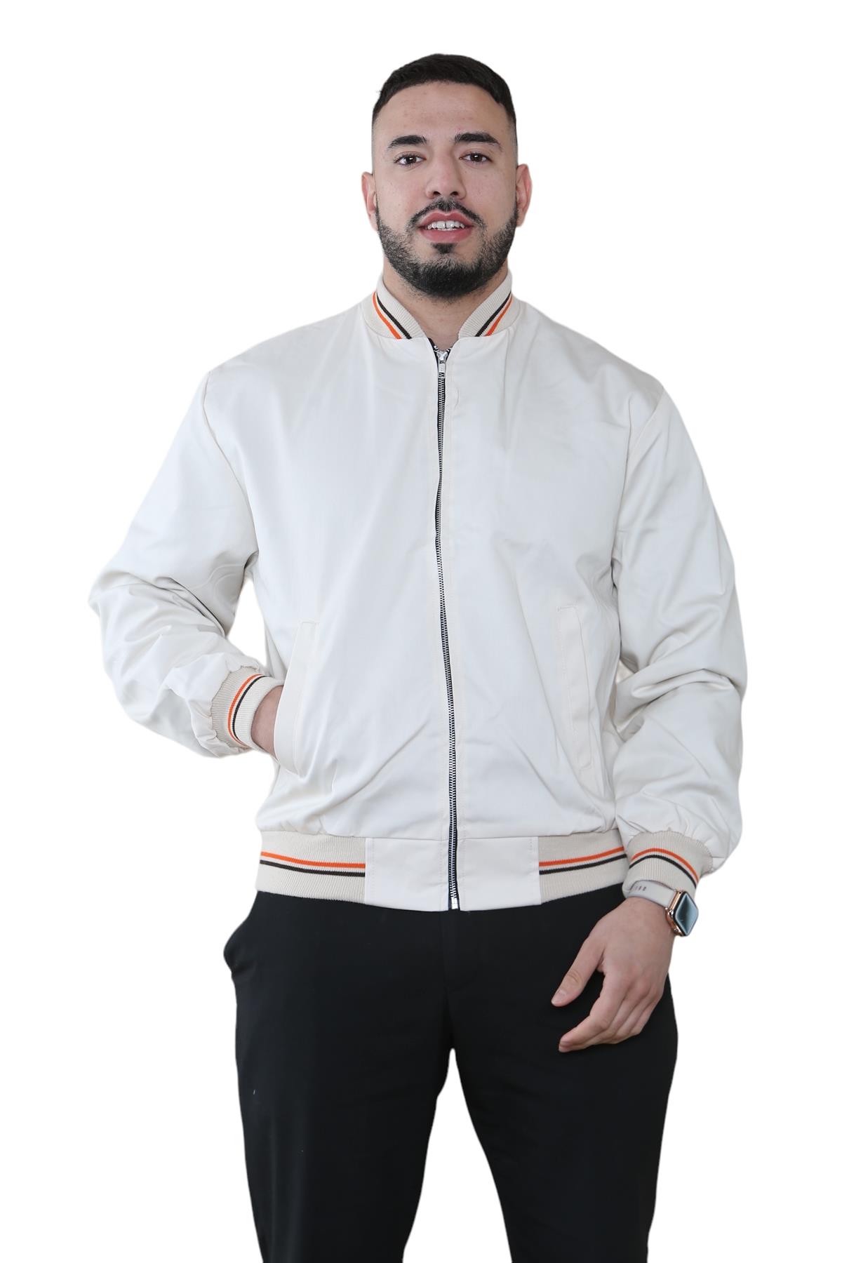 Mens Monkey Bomber Jacket Summer Classic Polycotton Long Sleeve Zipper Pockets - Picture 32 of 39