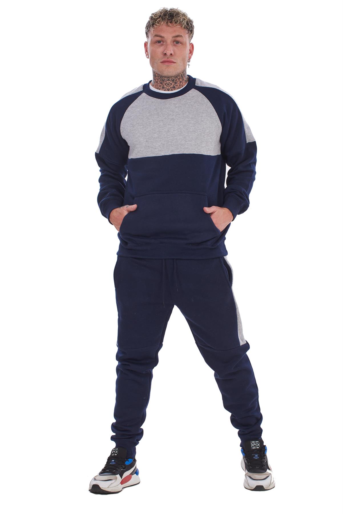 Men's Tracksuit Set Joggers & Sweatshirt 2-Piece Gym Outfit Loungewear S-XXL - Picture 20 of 22