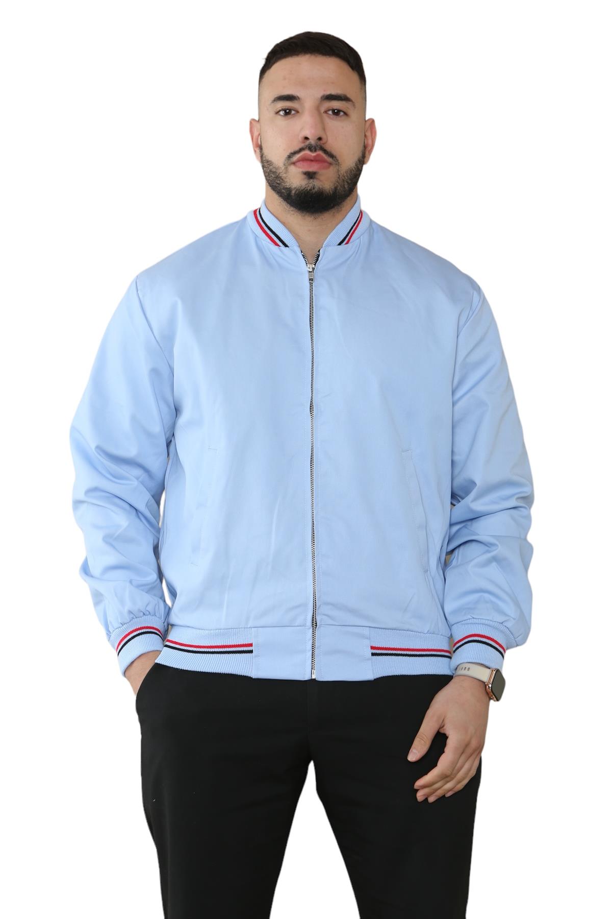 Mens Monkey Bomber Jacket Summer Classic Polycotton Long Sleeve Zipper Pockets - Picture 25 of 39