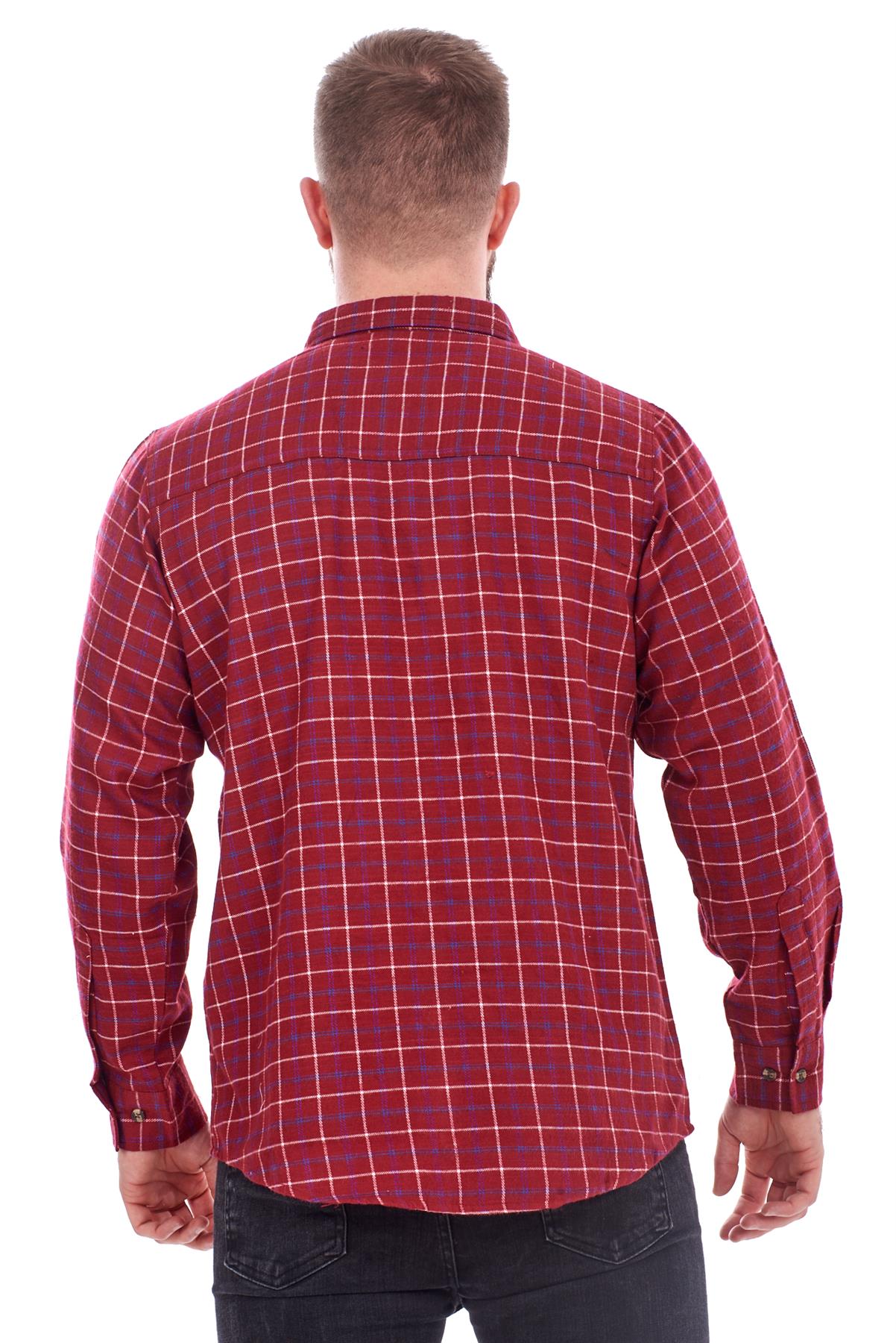 Mens Flannel Check Shirts Yarn Dyed Cotton Brushed Long Sleeve Casual Top - Picture 30 of 32