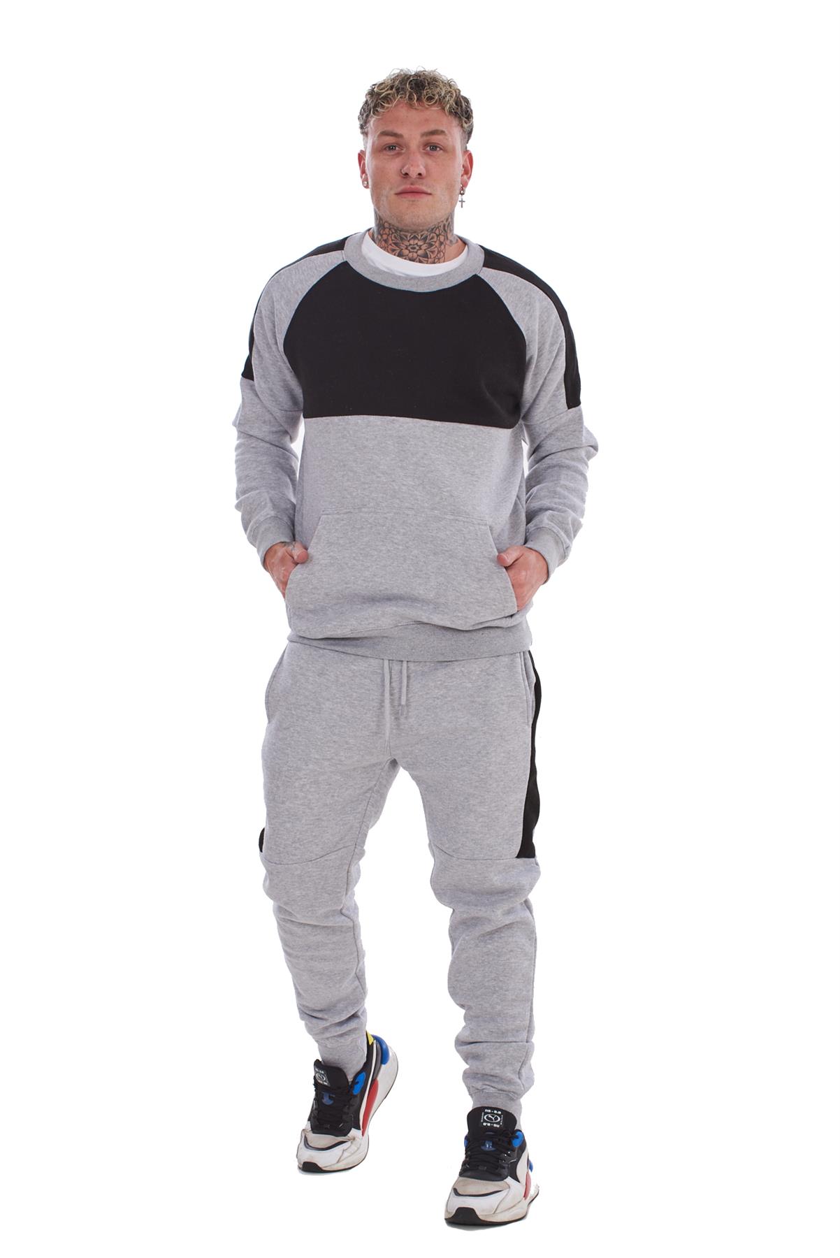 Men's Tracksuit Set Joggers & Sweatshirt 2-Piece Gym Outfit Loungewear S-XXL - Picture 12 of 22