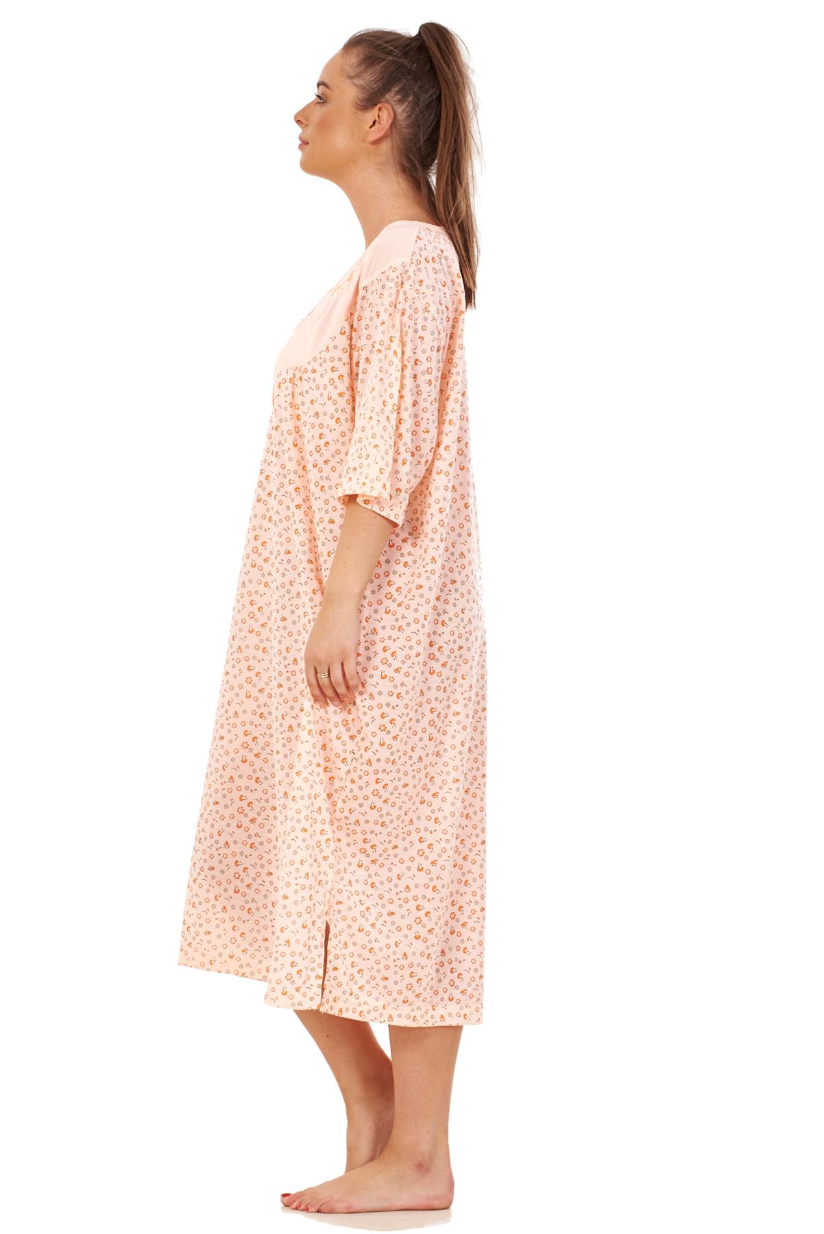 Plus Size Ladies Nightwear Cotton Floral Print Short Sleeve Nighties 3XL to 6XL | eBay