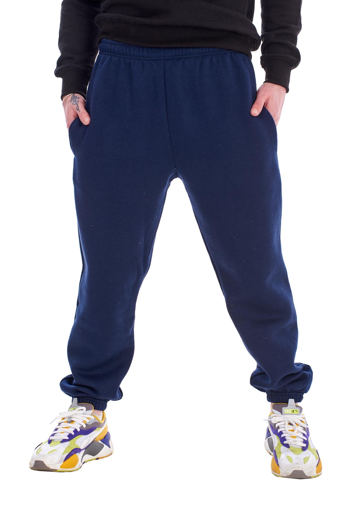 Mens Fleece Joggers Tracksuit Bottoms Sweatpants Gym Casual Trousers Pants - Picture 19 of 21