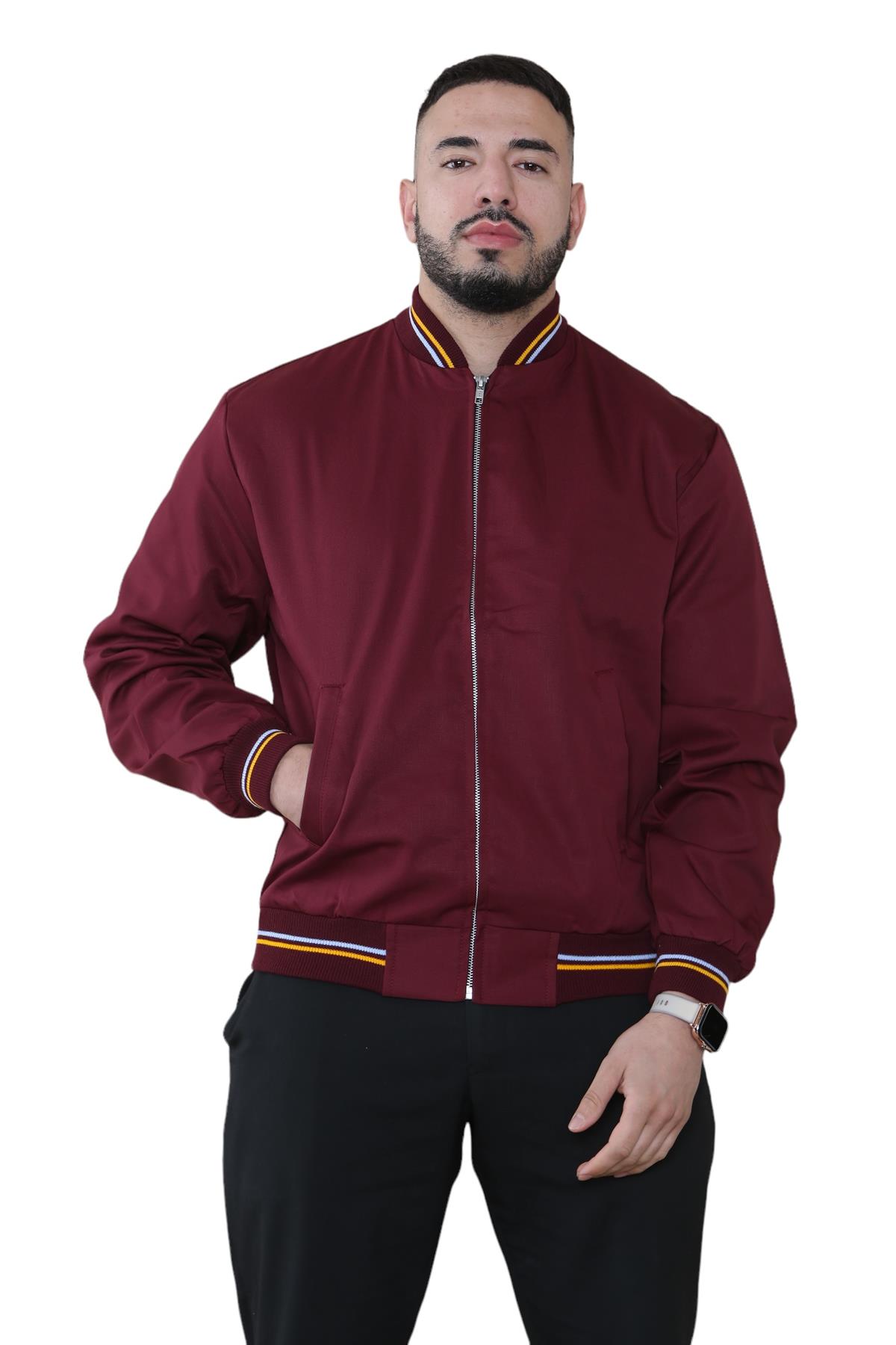Mens Monkey Bomber Jacket Summer Classic Polycotton Long Sleeve Zipper Pockets