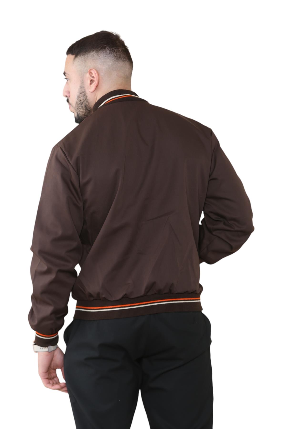Mens Monkey Bomber Jacket Summer Classic Polycotton Long Sleeve Zipper Pockets - Picture 15 of 39