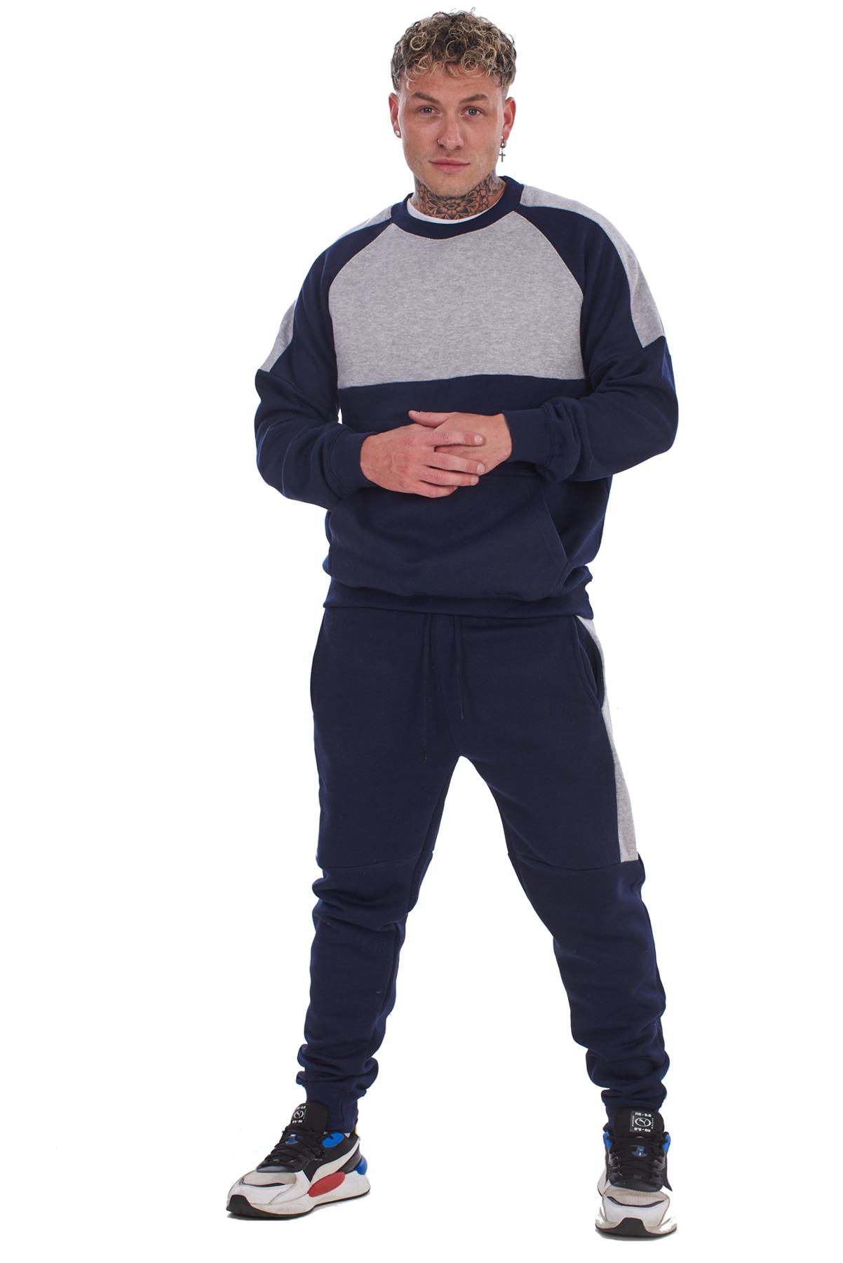 Men's Tracksuit Set Joggers & Sweatshirt 2-Piece Gym Outfit Loungewear S-XXL - Picture 17 of 22