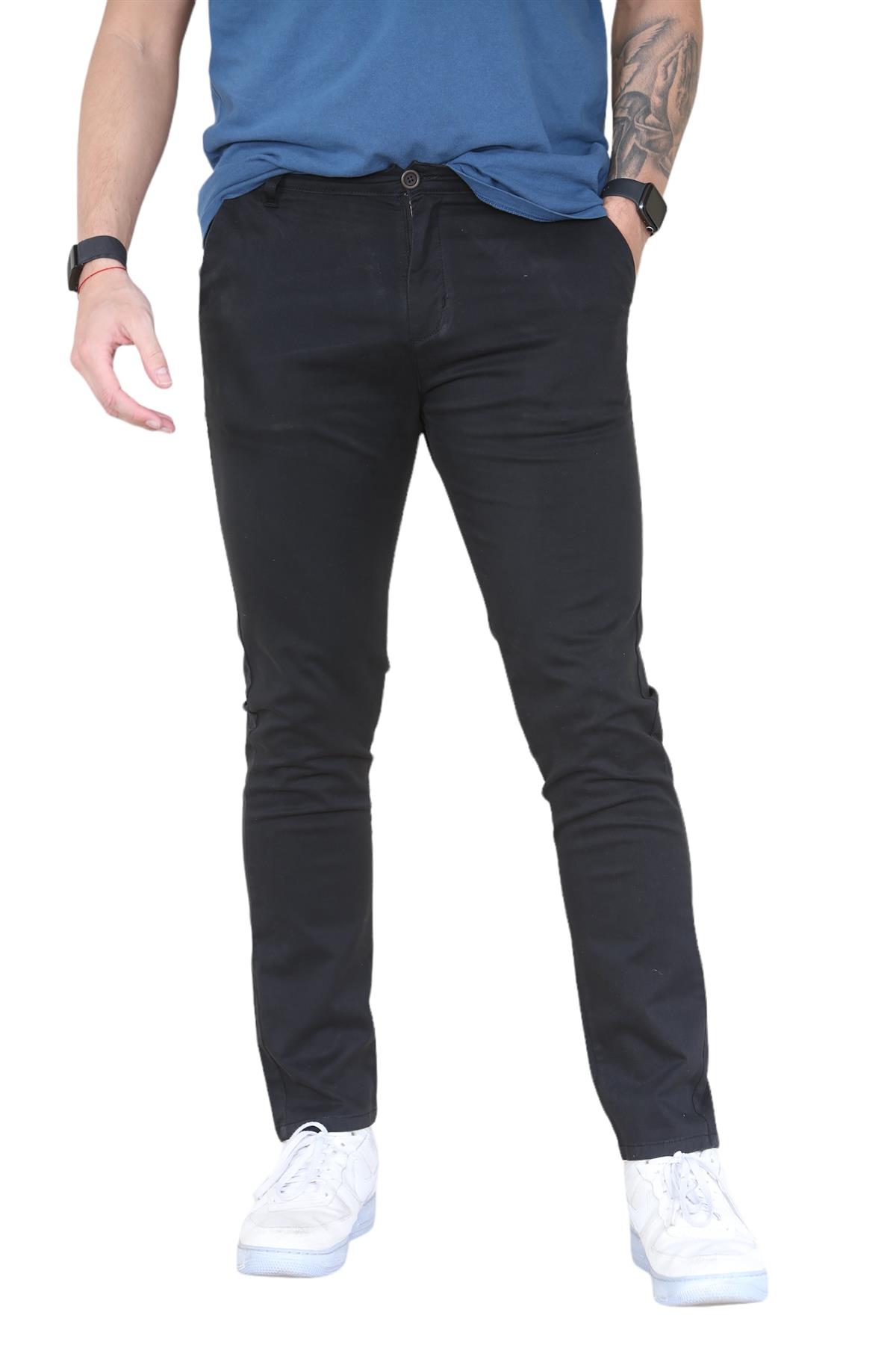 Mens Boys Slim Fit Cotton Chinos Trousers Casual Wear Fly Zip Regular Tan Pants