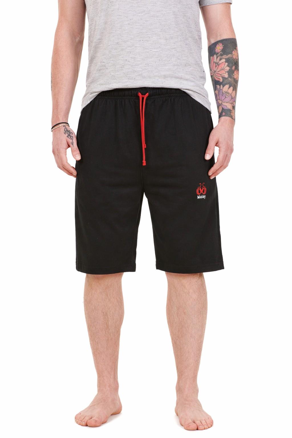 Mens Jersey Shorts 2 Pack Cotton Blend Gym Casual Elastic Waist M-3XL